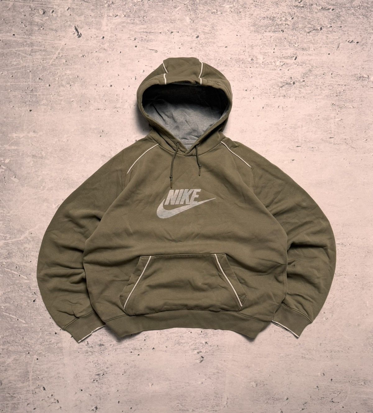 Nike × Vintage NIKE VINTAGE CENTER LOGO OVERSIZE BOXY HOODIE Size US L / EU 52-54 / 3 - 1 Thumbnail