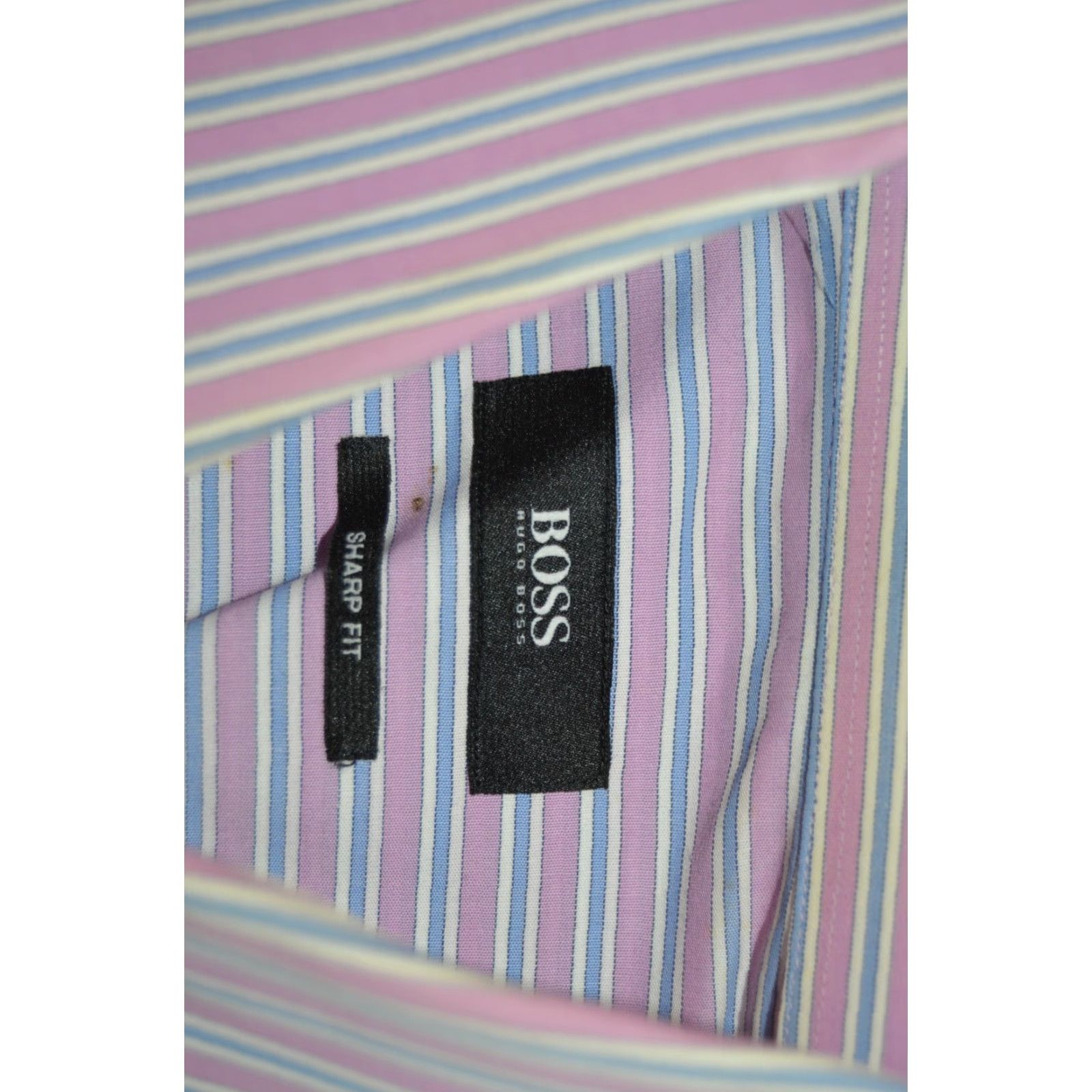 Hugo Boss HUGO BOSS Shirt Men’s 15.5 Button-Up Pink Stripe Long Sleeve Cotton Button-Up Classic Regular 15.5 Pink Stripe Mens Shirt Size US L / EU 52-54 / 3 - 3 Thumbnail