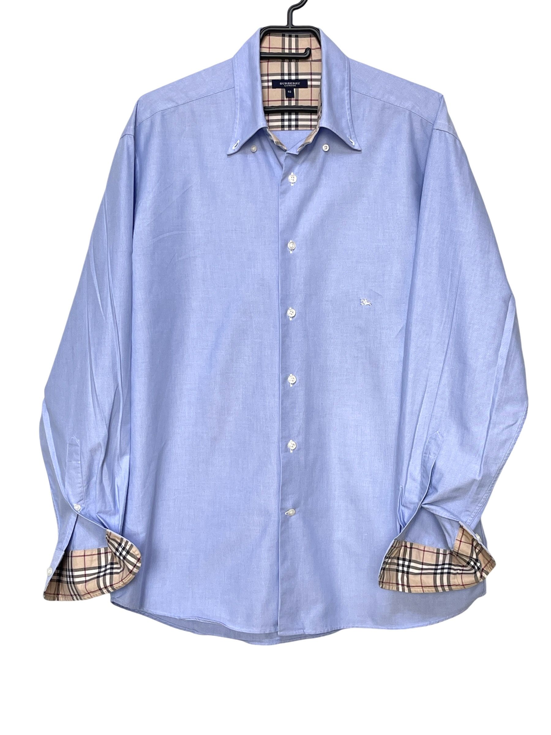 Burberry 🔥 novacheck cuff and collar shirt Burberry london size xl Size US XL / EU 56 / 4 - 1 Thumbnail