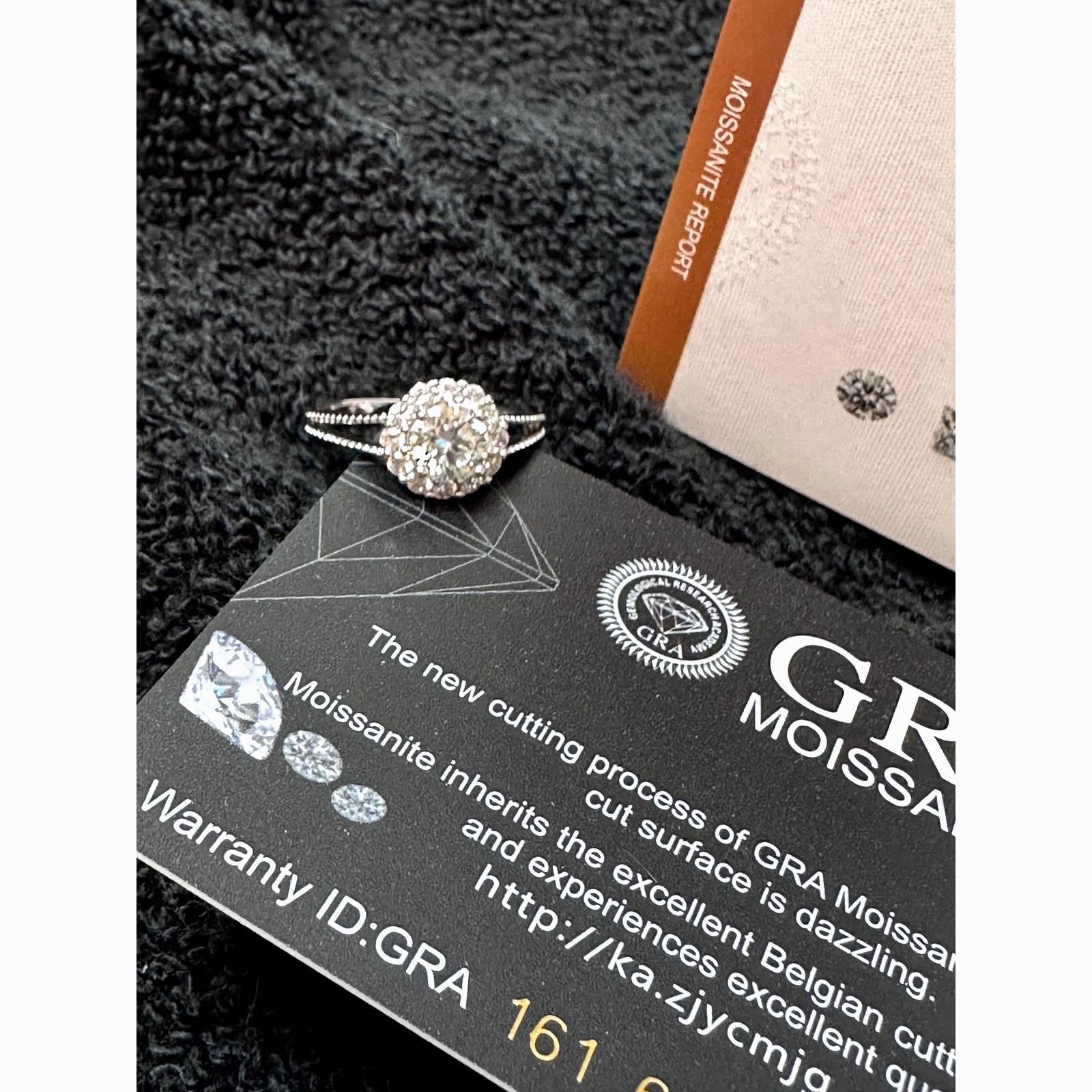 Other 1 ct Moissanite Round Cut Ring with Moissanite Accents 8 Size ONE SIZE - 22 Thumbnail