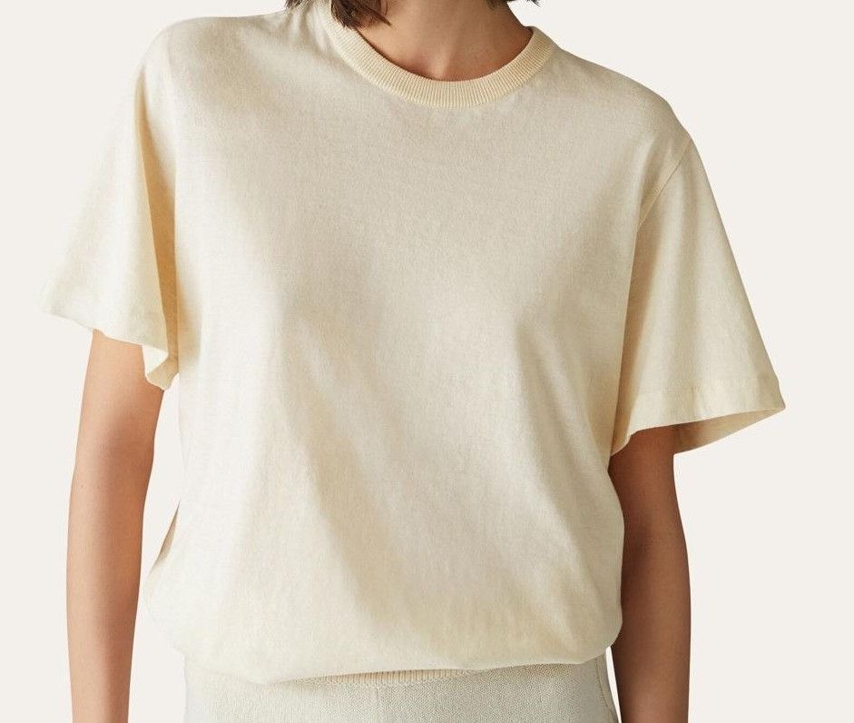 Loro Piana o1srvl11e0824 Hawke’S Short Sleeve T-Shirt in Ivory Size XXL / US 16-18 / IT 52-54 - 1 Thumbnail