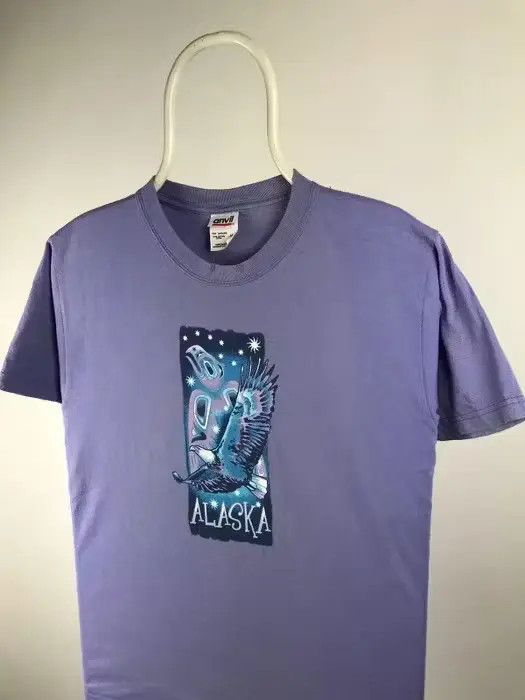 Band Tees Alaska anvil T-shirt box logo vintage made in USA Size US M / EU 48-50 / 2 - 2 Thumbnail