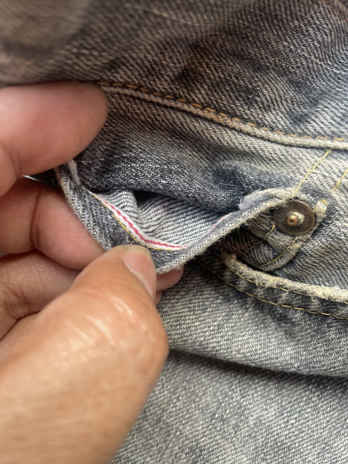 Edwin Vintage Edwin 505 Z Selvedge Distresed Denim Size US 38 / EU 54 - 22 Thumbnail