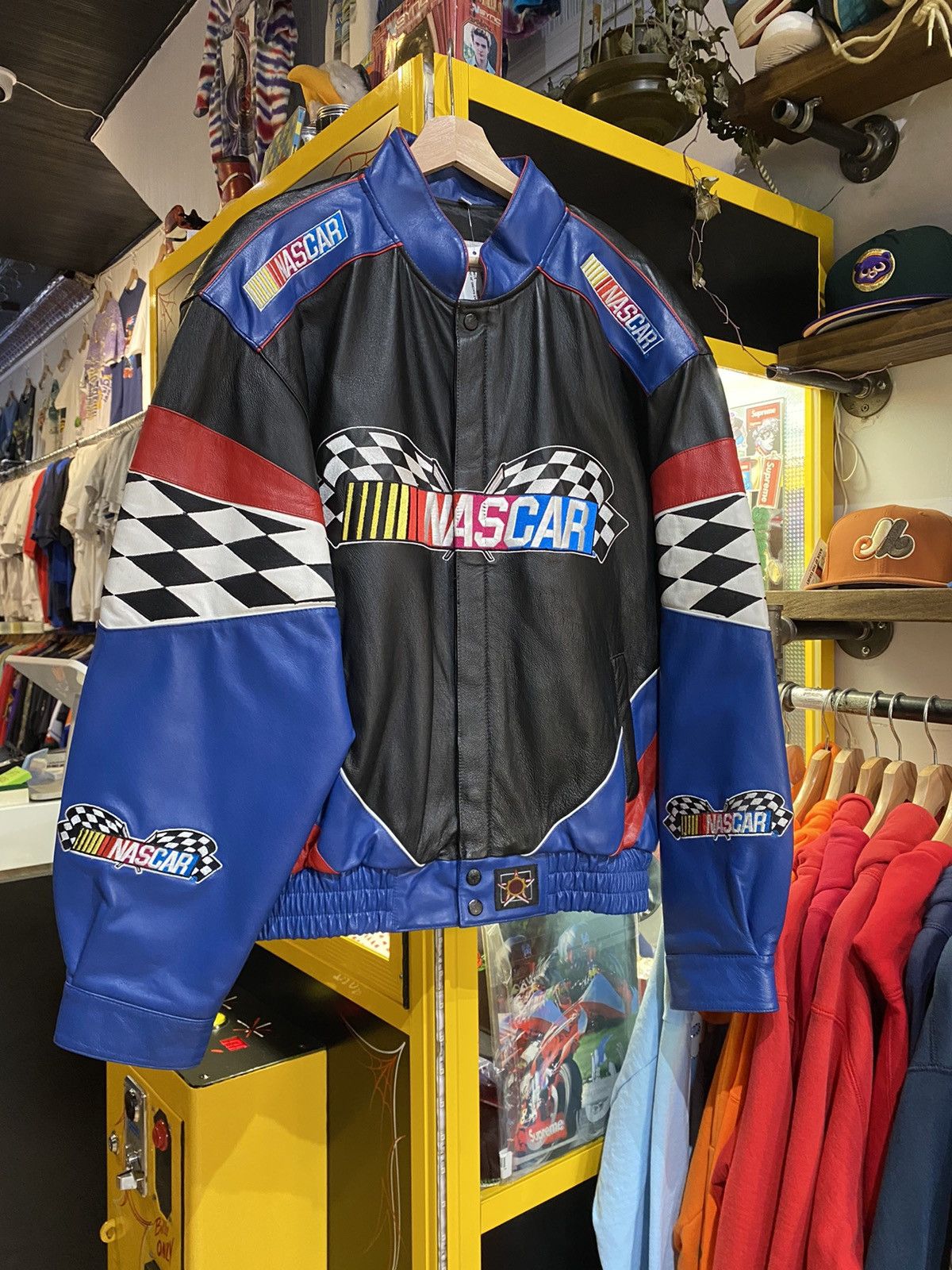 NASCAR × Vintage Vintage Nascar Racing Leather Jacket Size Large | Grailed