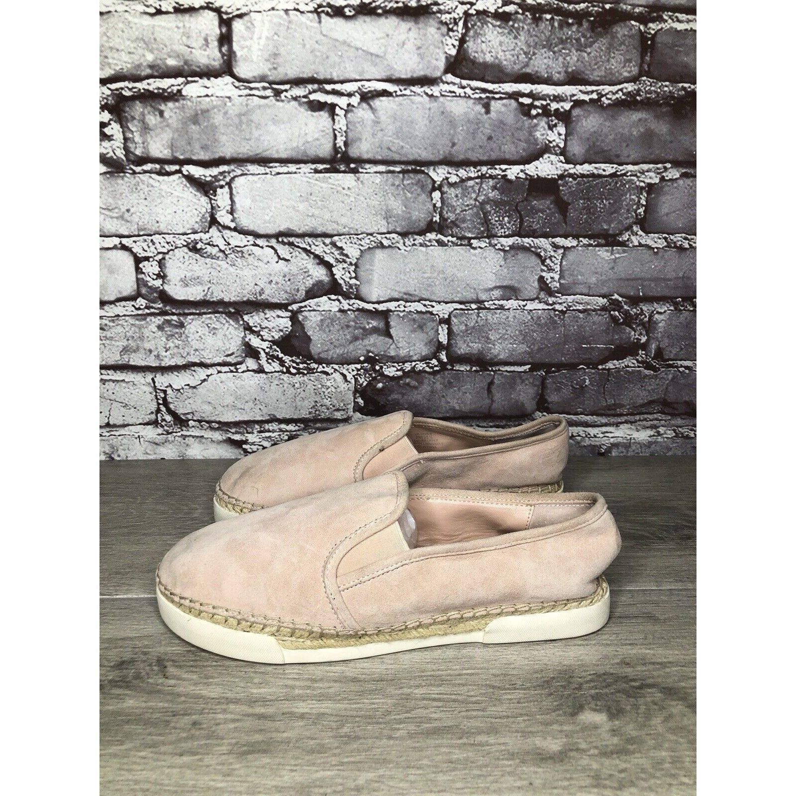 Vince Camuto VINCE CAMUTO Tambie Blush Pink Suede Leather Espadrille Loaf Size US 8 / IT 38 - 10 Thumbnail