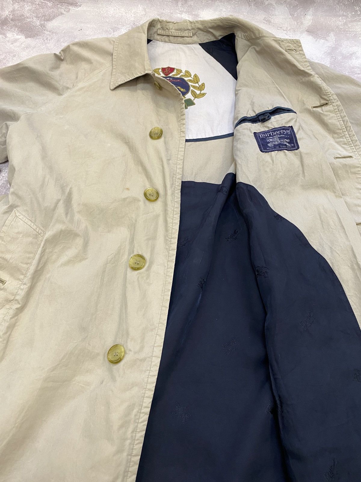 Burberry 90s Vintage Burberrys Prorsum Nova Check Trench Coat Belted Size US XL / EU 56 / 4 - 16 Thumbnail