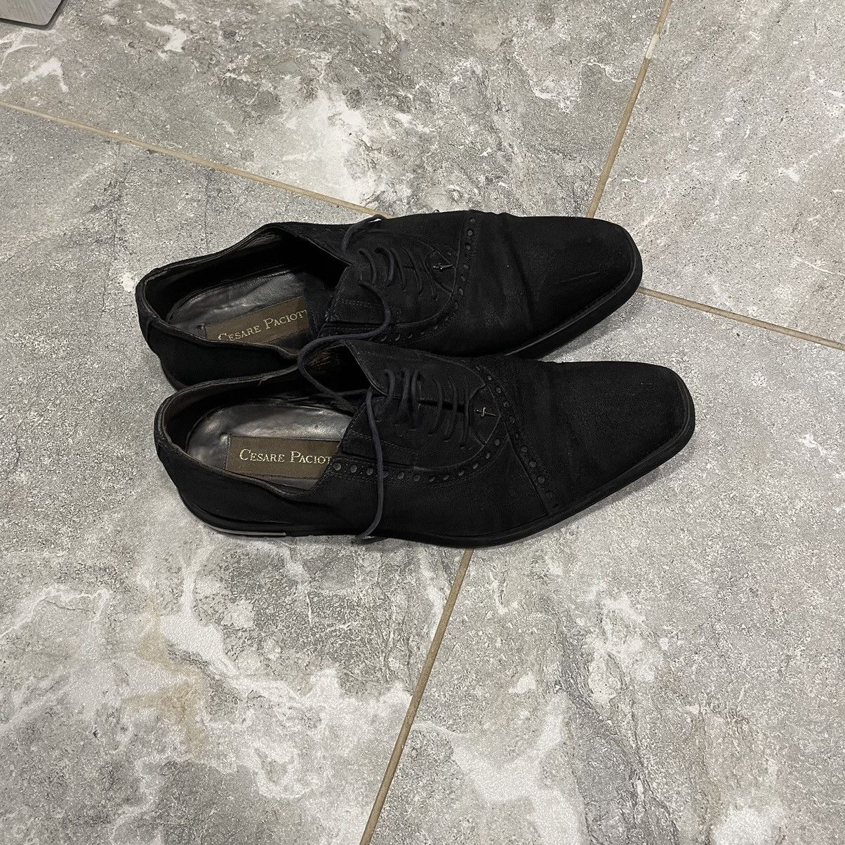 Paciotti 8/5 Cesare Paciotti Perforat boots velour suede Derby Shoes Size US 8.5 / EU 41-42 - 1 Thumbnail