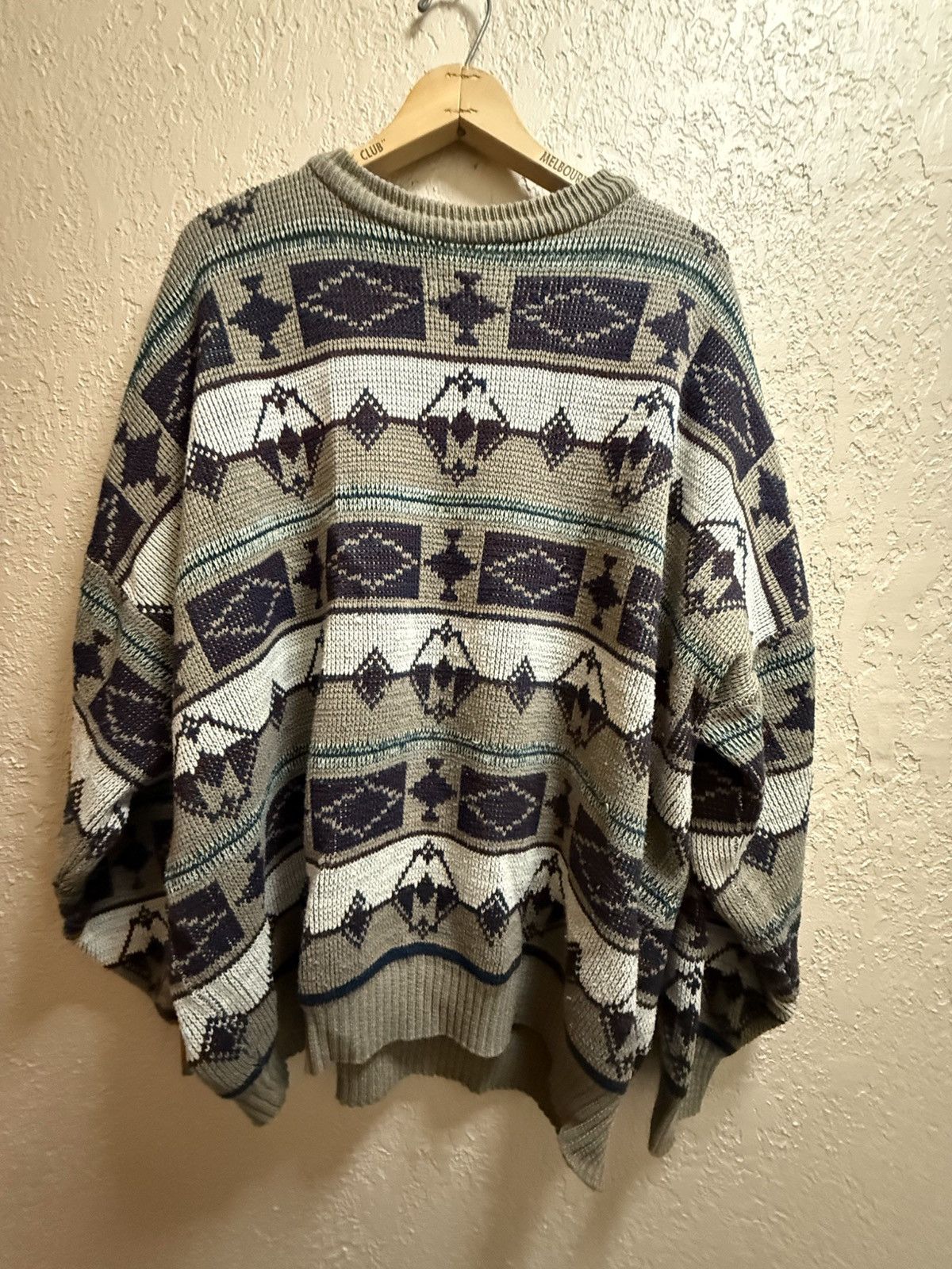 Vintage Vintage Sweater - Beige and Brown Size US XL / EU 56 / 4 - 1 Thumbnail