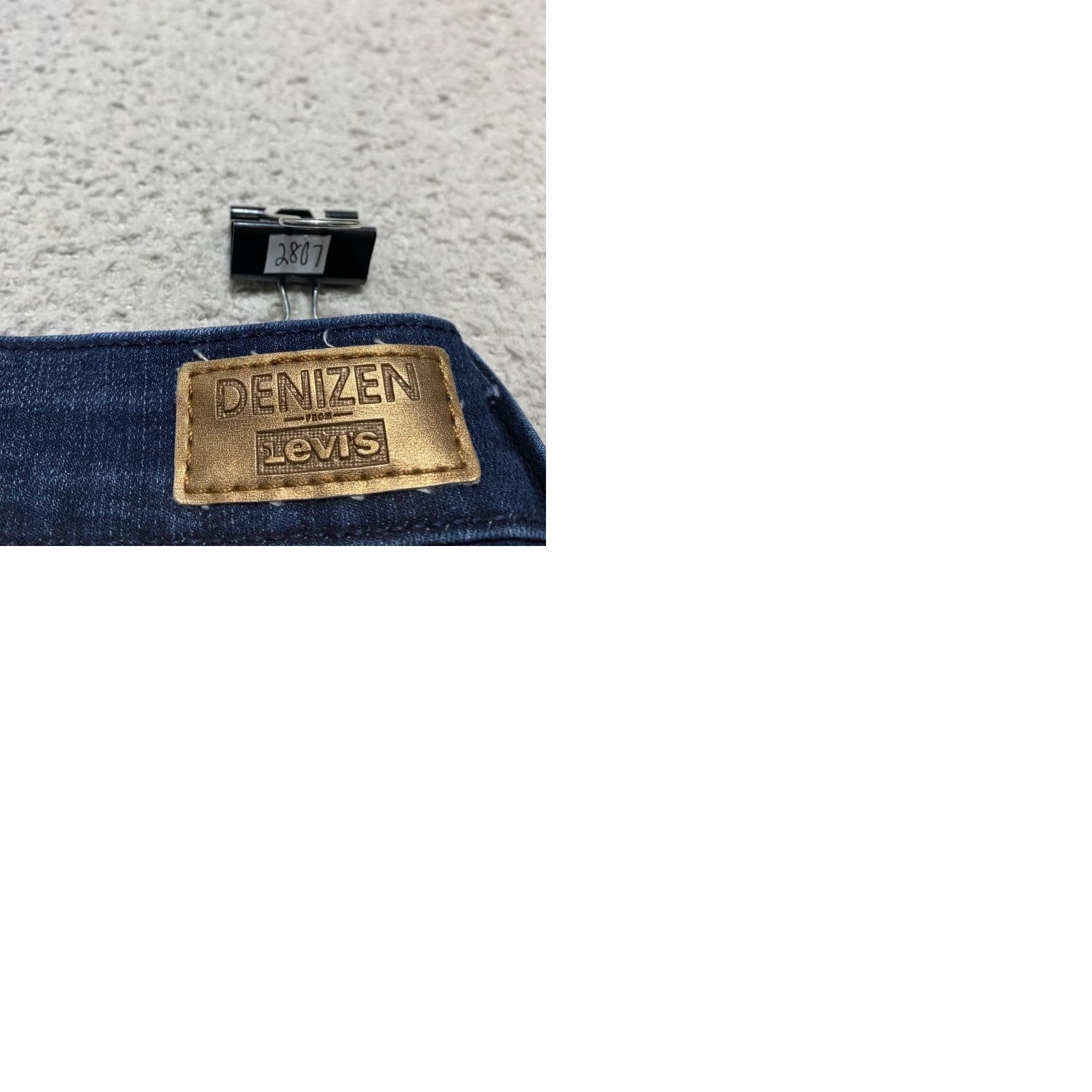 Denizen DENIZEN Jeans Womens 16 Blue Denim Dark Wash Cropped Mid Rise 5-Pocket Regular Stretch Distressed Casual Womens Jeans Size 38" / US 16 / IT 52 - 9 Thumbnail