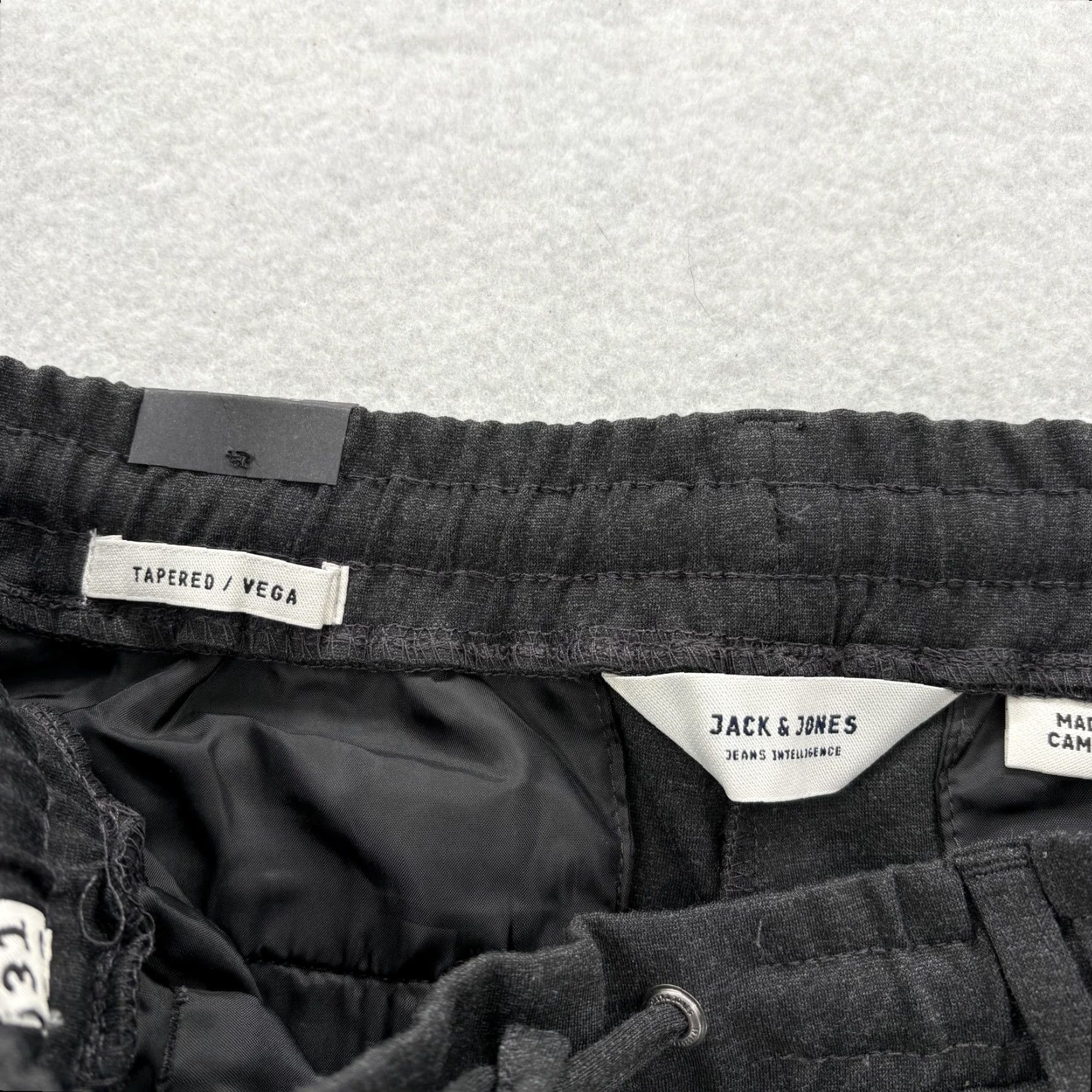 Jack & Jones JACK & JONES Jogger Pants Mens 31x27 Dark Gray Stripe Stretch Tapered Casual NWT Size US 31 - 5 Thumbnail