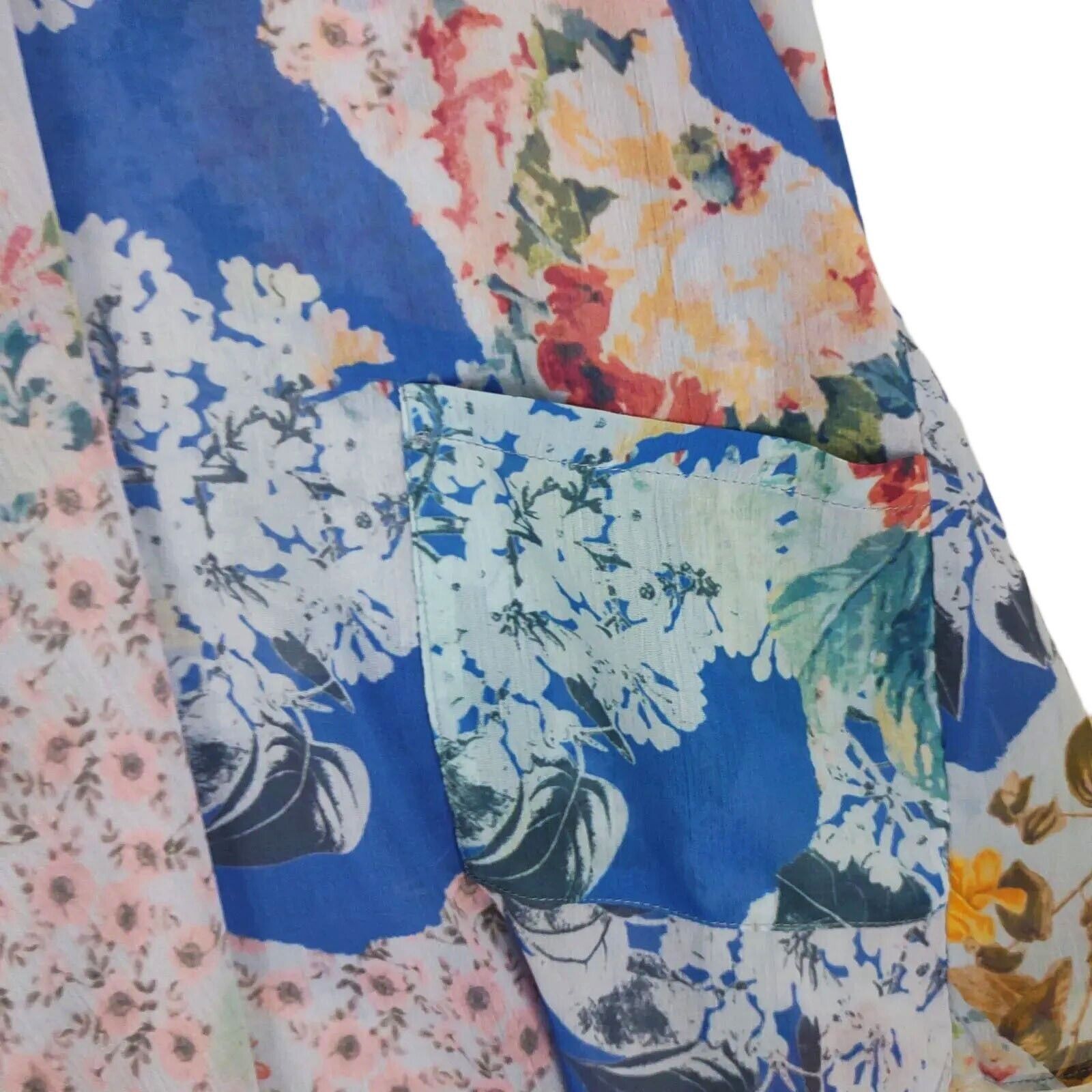 Other Lori Goldstein LOGO Sheer Floral Cardigan Vest with Pockets Size XXS / US 00 / IT 34 - 4 Thumbnail