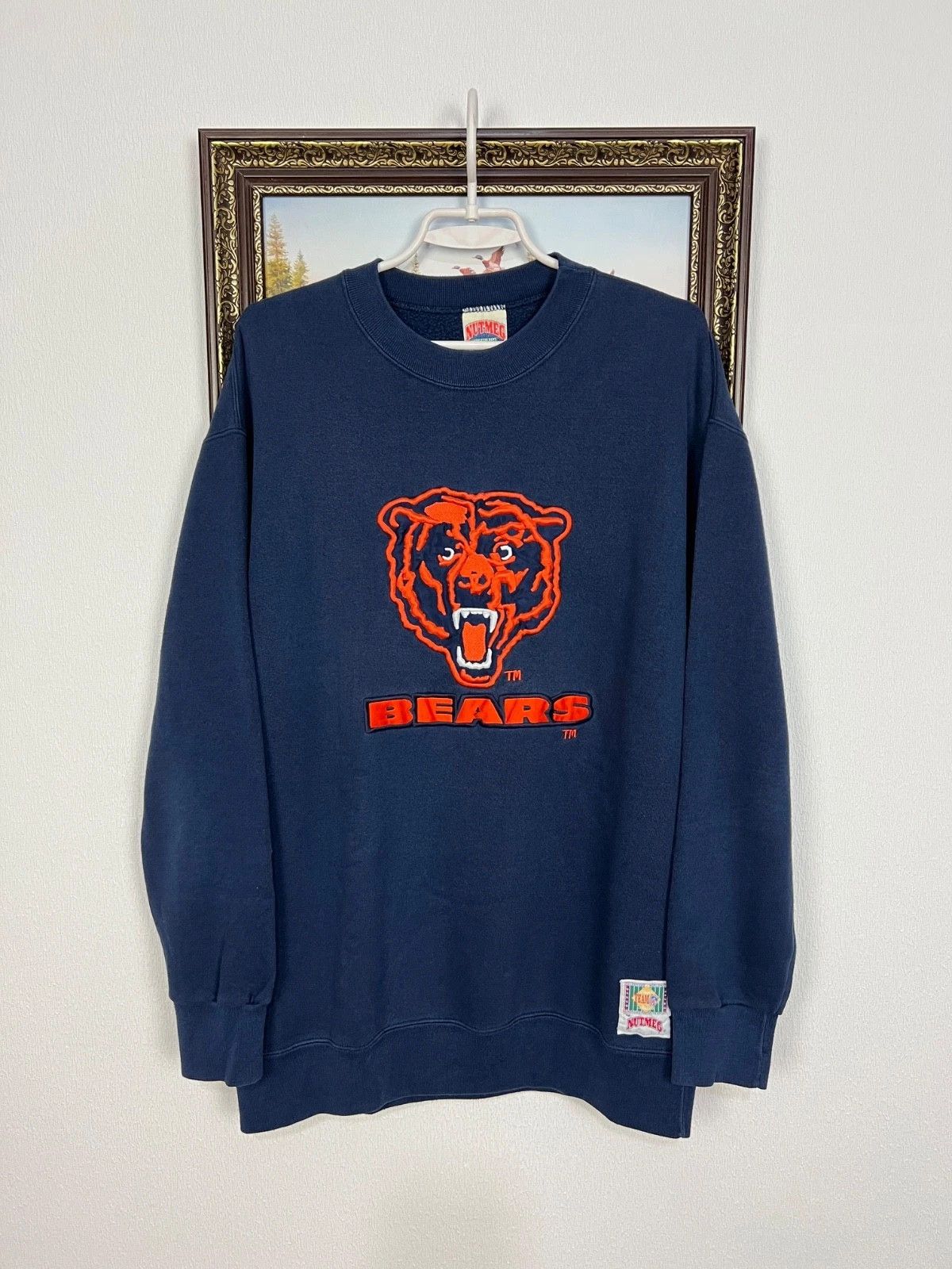 Nutmeg Vintage NFL Nutmeg Chicago Bears Sweatshirt Mens Crewneck Size US XL / EU 56 / 4 - 1 Thumbnail
