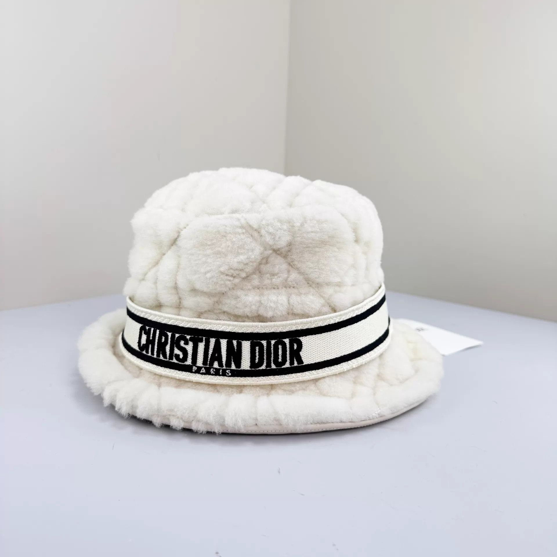 Dior Dior 25ss Teddy Letter Lambskin Bucket Hat 57 New Size ONE SIZE - 2 Thumbnail