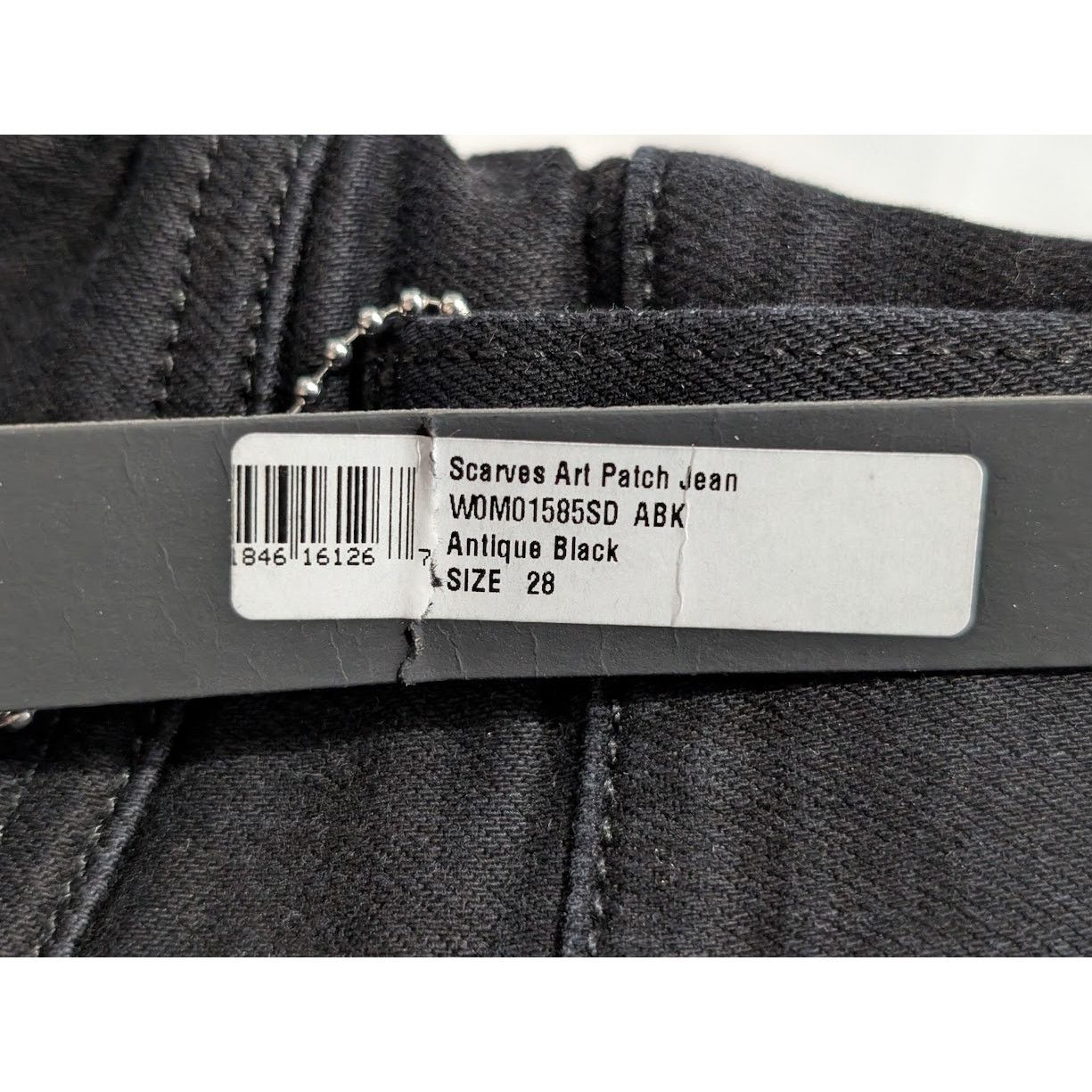 Amiri o1rshd1 Scarves Art Patch Jeans in Antique Black 28 Size US 28 / EU 44 - 23 Thumbnail