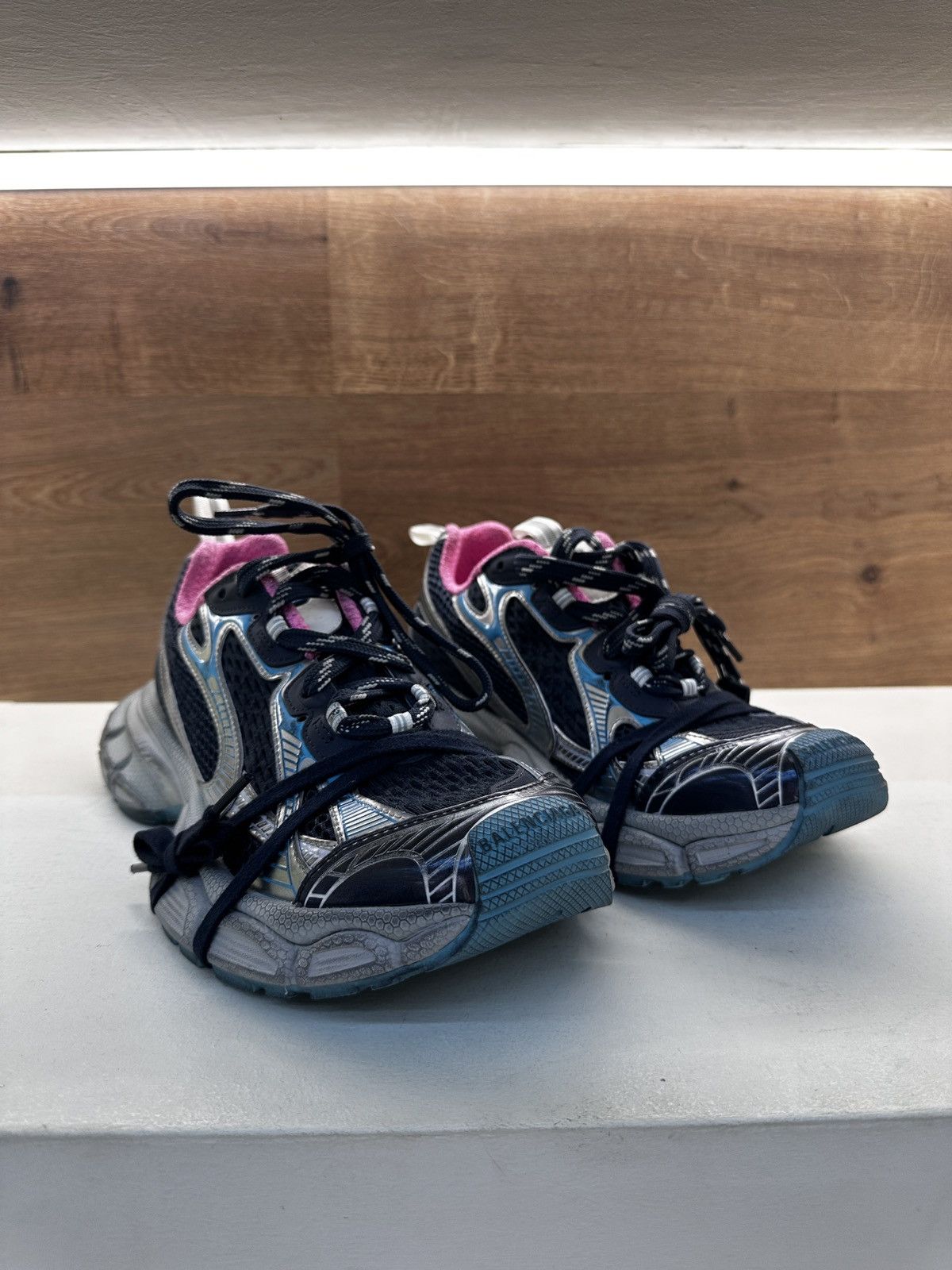 Balenciaga Balenciaga 3XL Sneakers Black/Silver/Pink Size US 9 / EU 42 - 4 Thumbnail