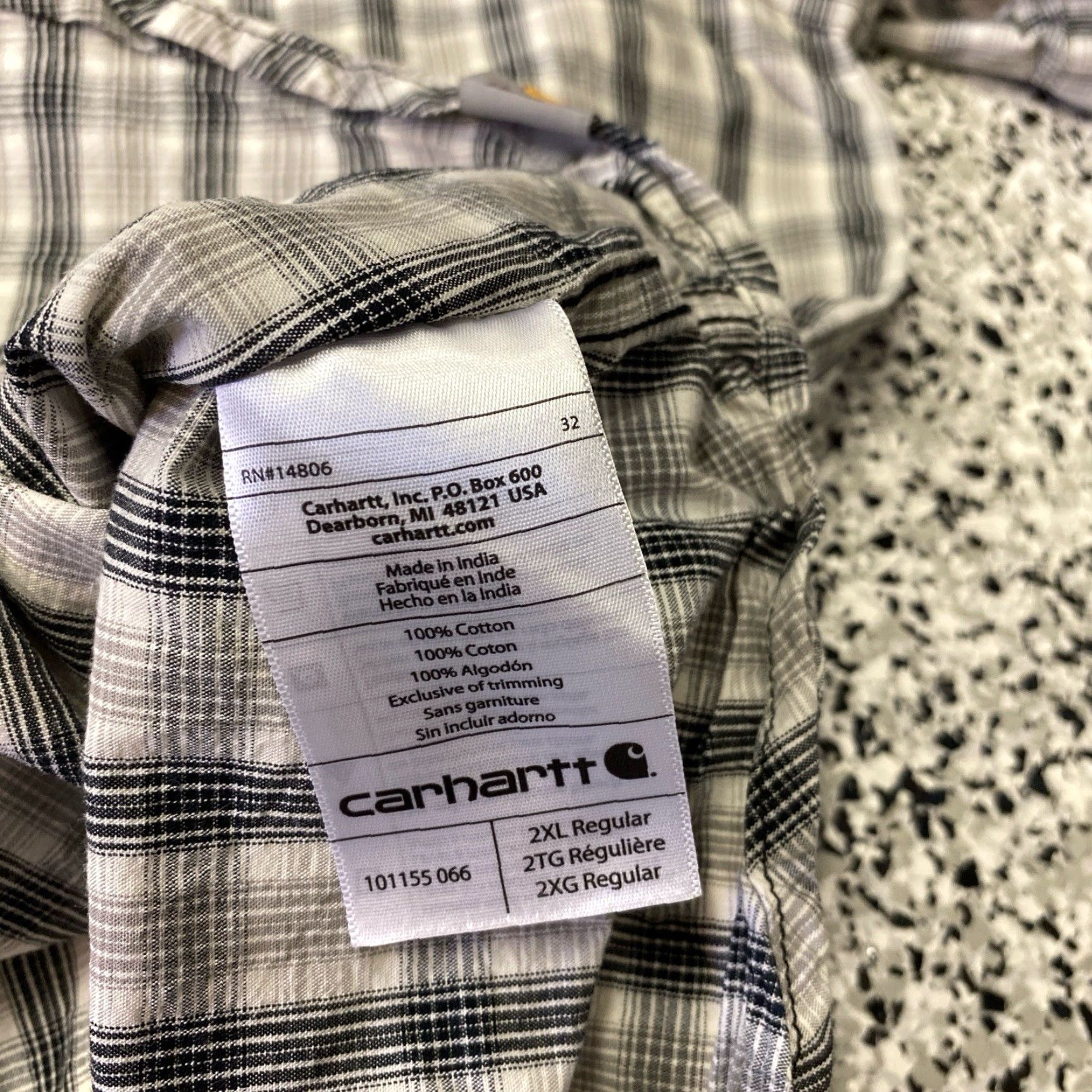 Carhartt Carhartt Shirt Men 2XL Flannel Plaid Button-Up Relaxed Fit Gray Cotton Workwear Size US XXL / EU 58 / 5 - 5 Thumbnail