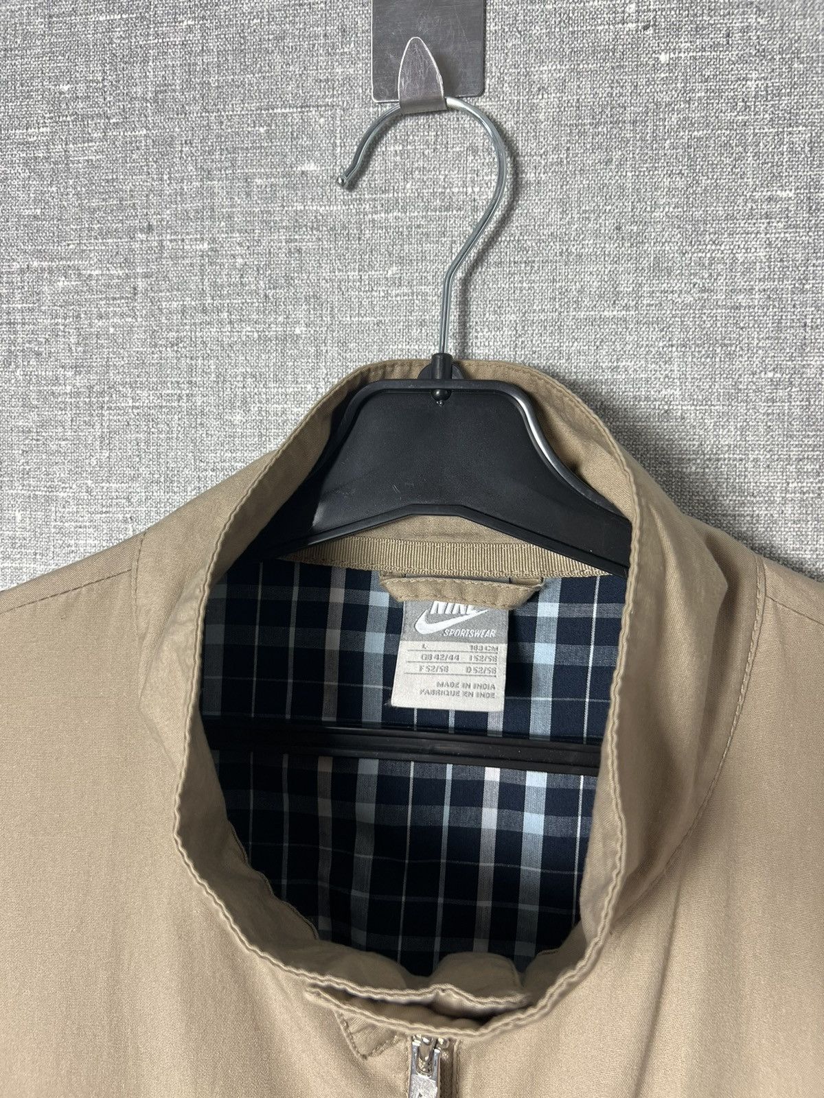 Nike × Vintage Vintage Nike Sportswear Plaid Lined Collared Bomber Jacket Size US L / EU 52-54 / 3 - 20 Thumbnail