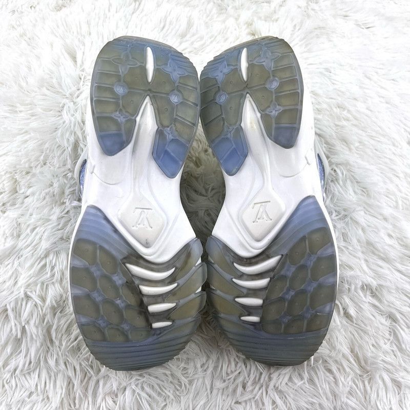 Louis Vuitton Louis Vuitton Run 55 Blue and White Sneakers -2505 Size US 8 / IT 38 - 6 Thumbnail