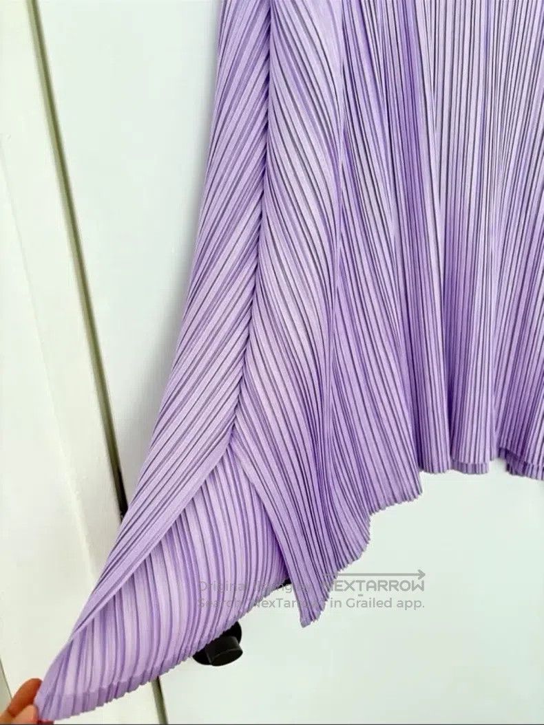 Issey Miyake Issey Miyake Light Purple Long Top Short Dress Size L / US 10 / IT 46 - 4 Thumbnail