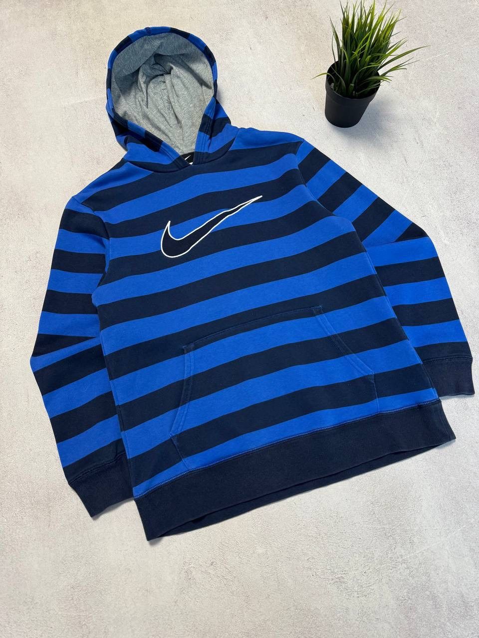 Vintage Vintage Nike Hoodie Swoosh Striped Big Logo Y2K 90s Size US XS / EU 42 / 0 - 2 Thumbnail