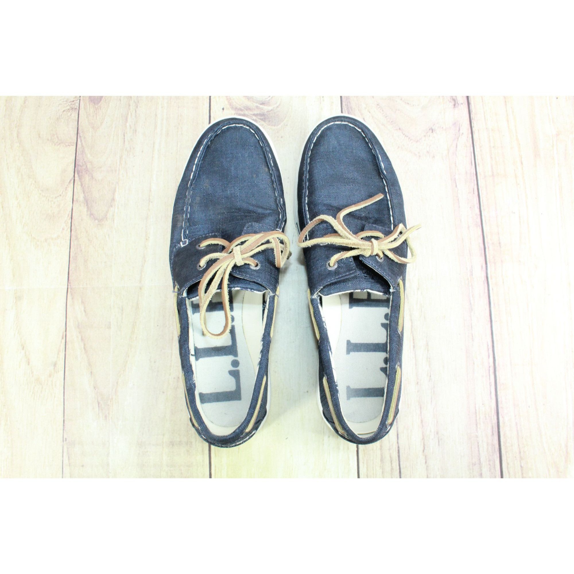 L.L. Bean LL Bean Men’s Canvas Lace-Up Boat Shoes Size US 9 / EU 42 - 7 Thumbnail