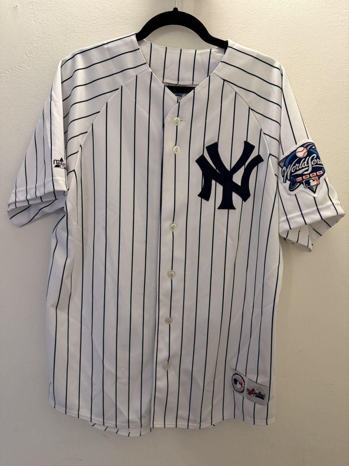 Majestic Derek Jeter 2000 World Series Jersey - Size L Size US L / EU 52-54 / 3 - 1 Thumbnail