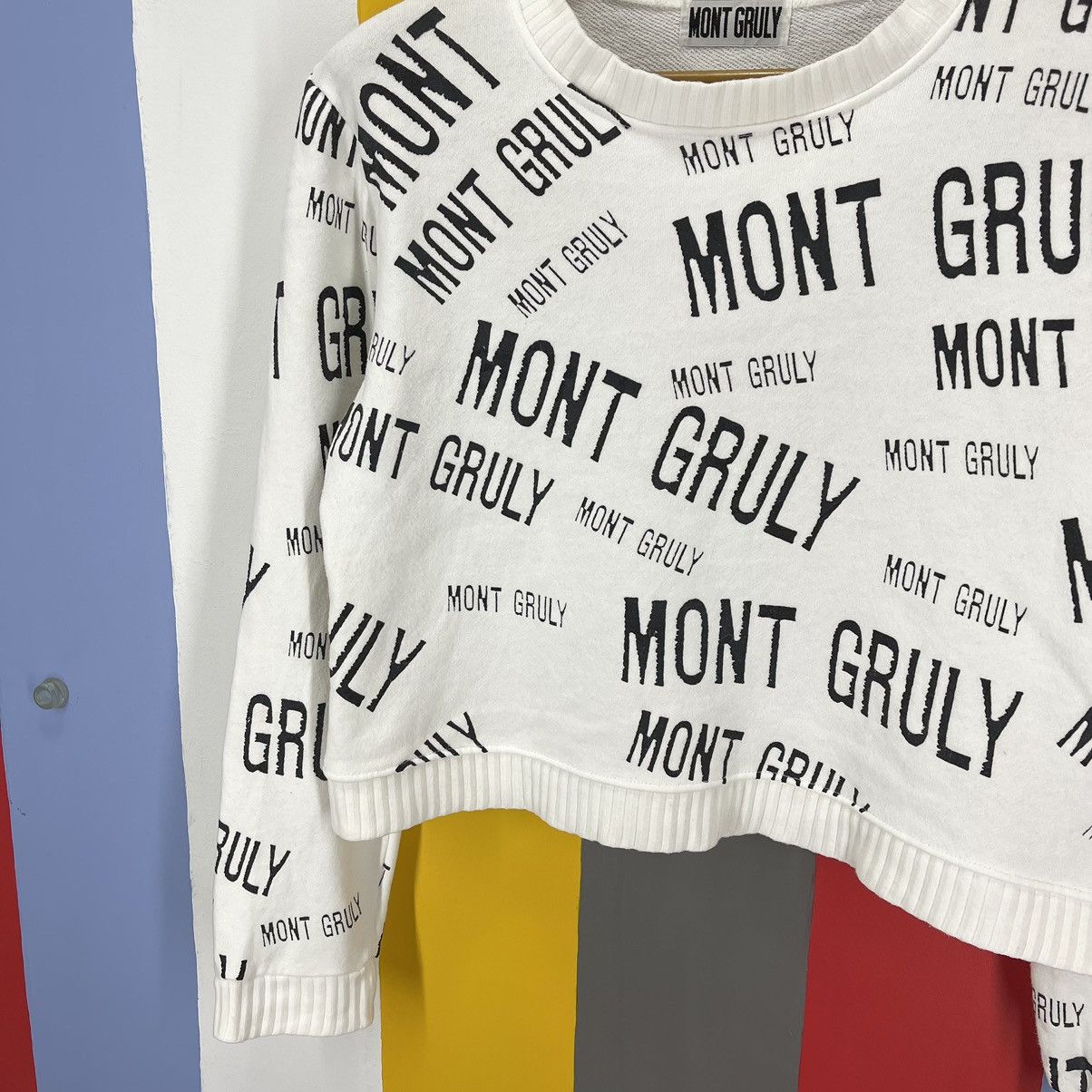 Japanese Brand MONT GRULY Made In Japan Women Crop Sweatshirt #1408/AW Size S / US 4 / IT 40 - 3 Thumbnail
