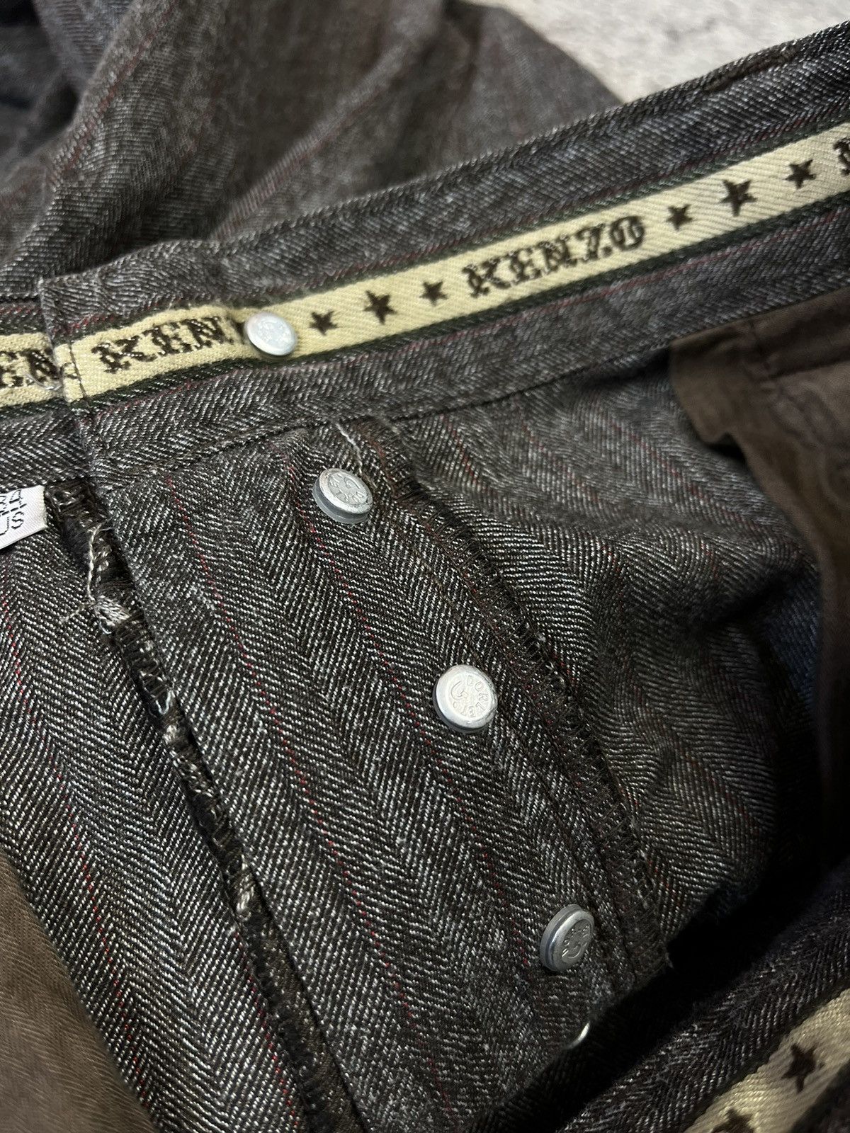 Kenzo × Vintage Kenzo Homme - Vintage Stripes Brown Pants Regular Fit 34 Size US 34 / EU 50 - 11 Thumbnail