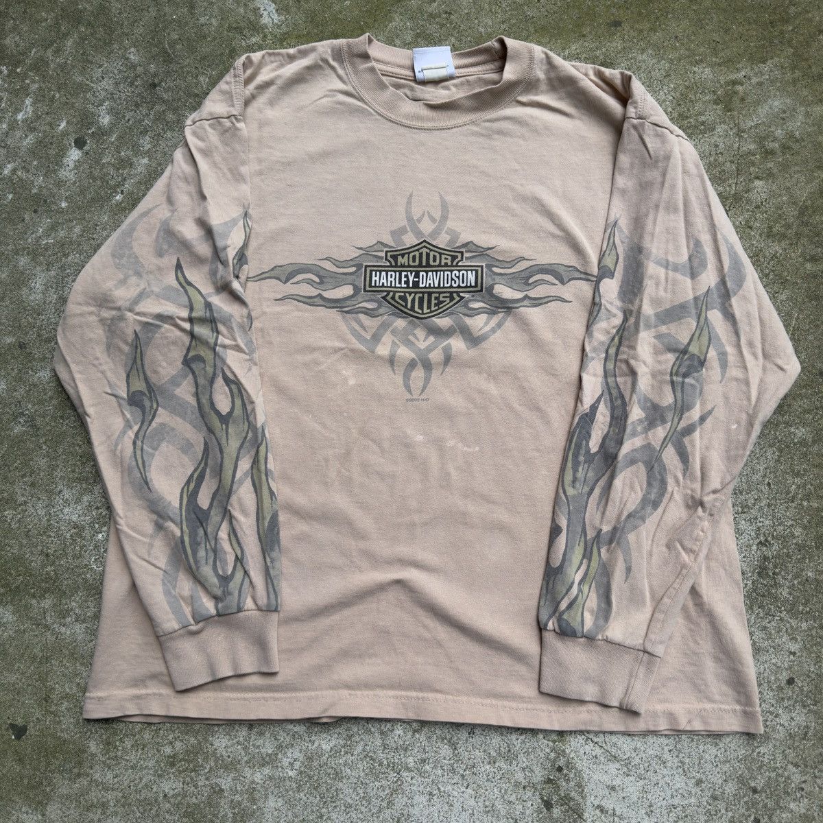 Harley Davidson Harley Davidson Faded Flame Longsleeve Tee ERD Grunge Chrome Size US XL / EU 56 / 4 - 4 Thumbnail