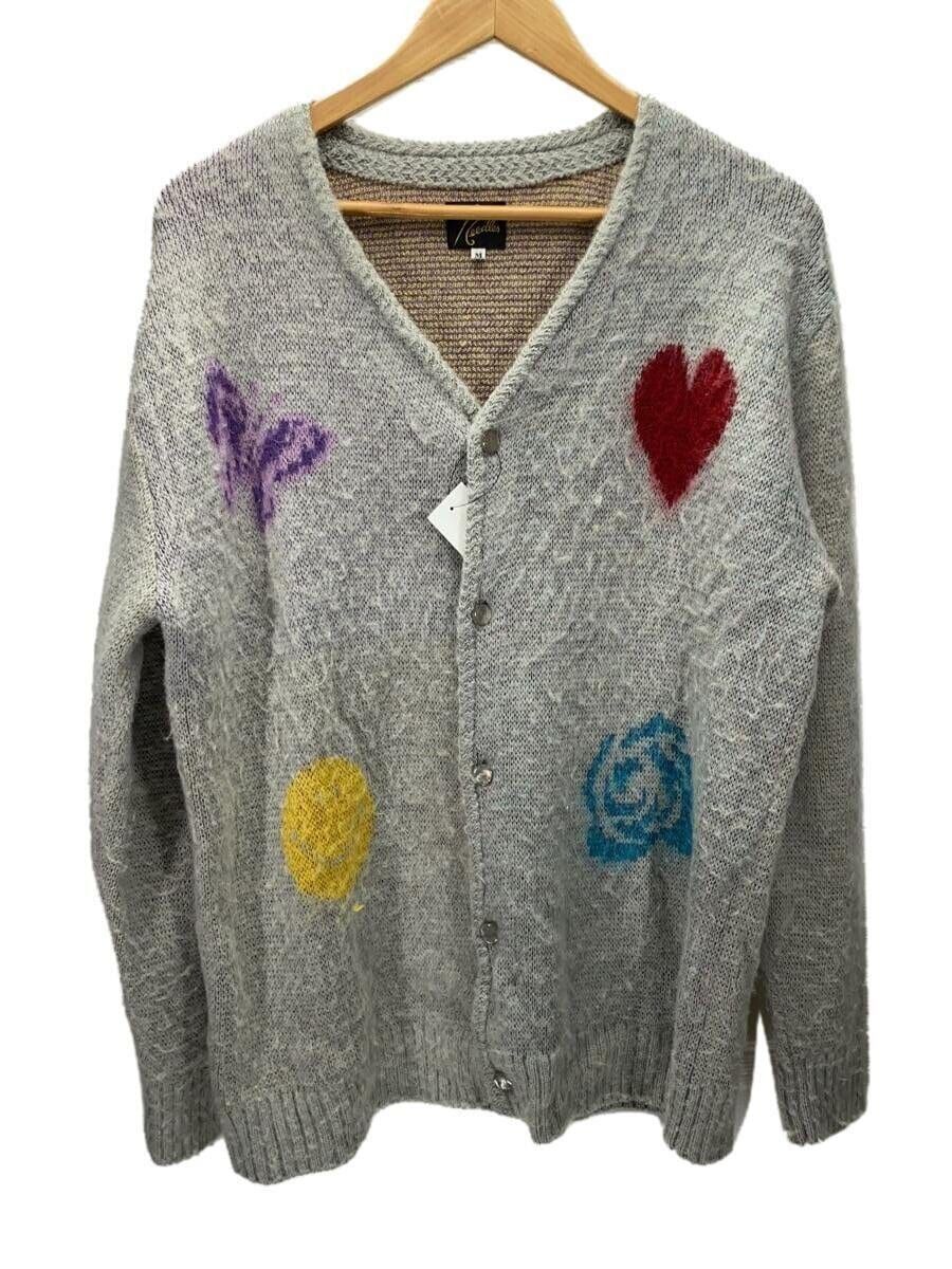Needles Butterfly Heart Smiley Rose Mohair Cardigan Size US M / EU 48-50 / 2 - 1 Thumbnail