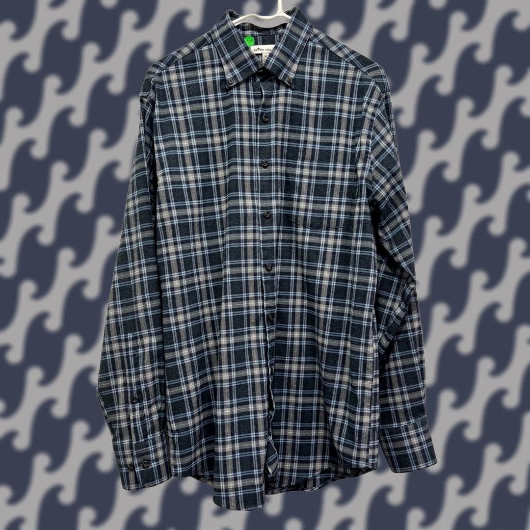 Peter Millar Peter Millar Mens Blue Plaid Long Sleeve Button Down Shirt Medium Size US M / EU 48-50 / 2 - 1 Thumbnail