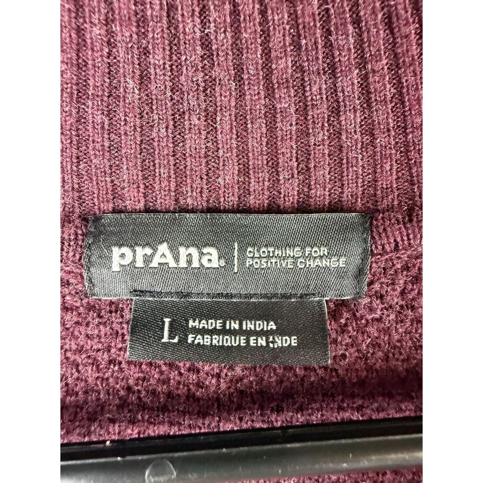 Prana NWT PrAna Milani V-Neck Dress Mulberry Knit Sweater Wool Size L / US 10 / IT 46 - 4 Thumbnail