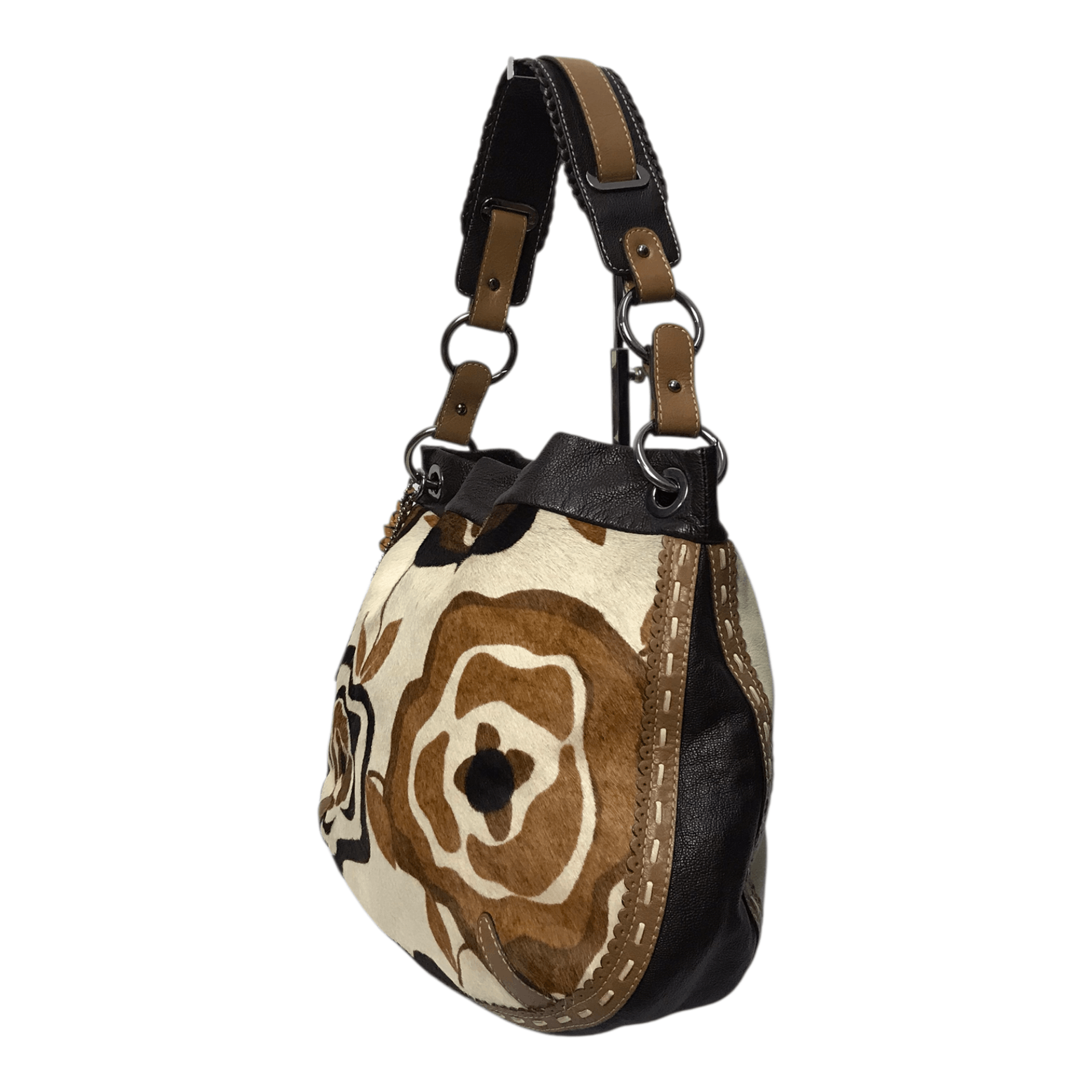 Barbara Bui 2011 Barbara Bui Suede Leather Style Fur HandBag Size ONE SIZE - 6 Thumbnail