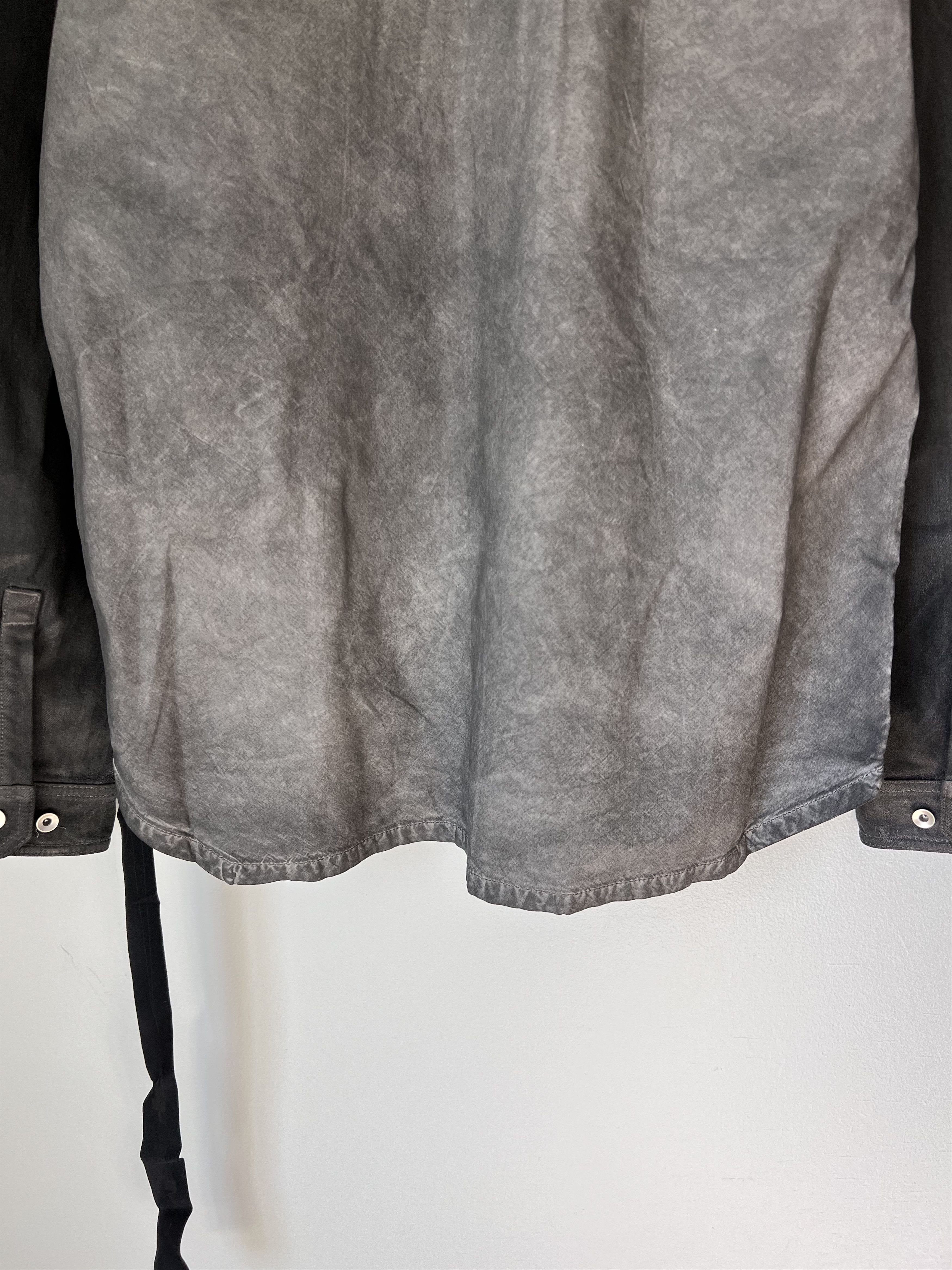 Rick Owens Drkshdw Rick Owens DRKSHDW Splintered Shirt in Stone Grey Size US XL / EU 56 / 4 - 7 Thumbnail