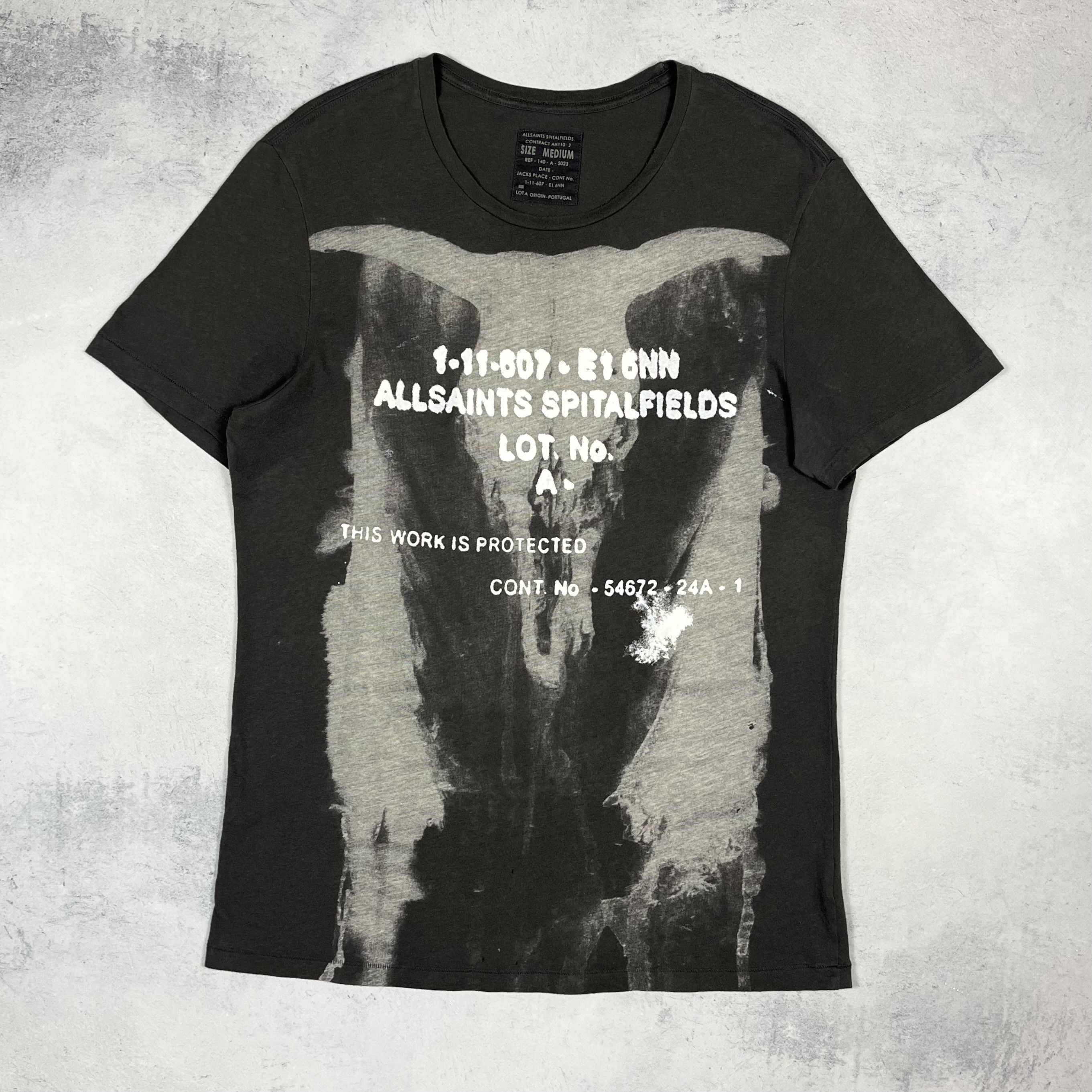 Allsaints AllSaints Spitalfields Art Bleeding Ramskull T Shirt Size US M / EU 48-50 / 2 - 2 Thumbnail