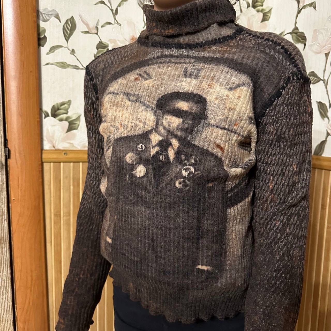 Jean Paul Gaultier AW2003 Jean Paul Gaultier Clock Ribbed Kni Sweater time long Size XXS / US 00 / IT 34 - 1 Thumbnail