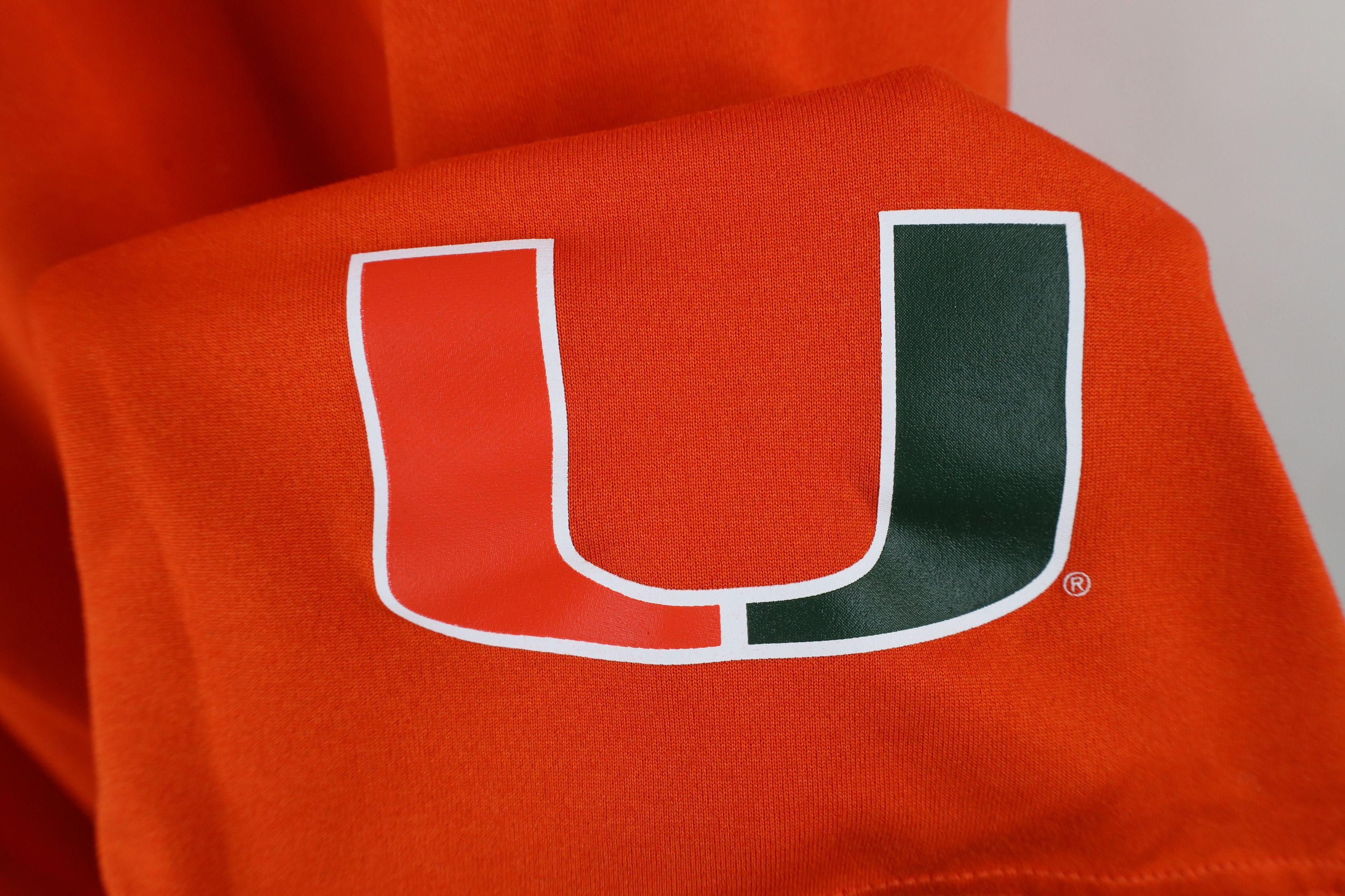 Nike Nike University of Miami Football Short Sleeve T-Shirt Size US L / EU 52-54 / 3 - 10 Thumbnail