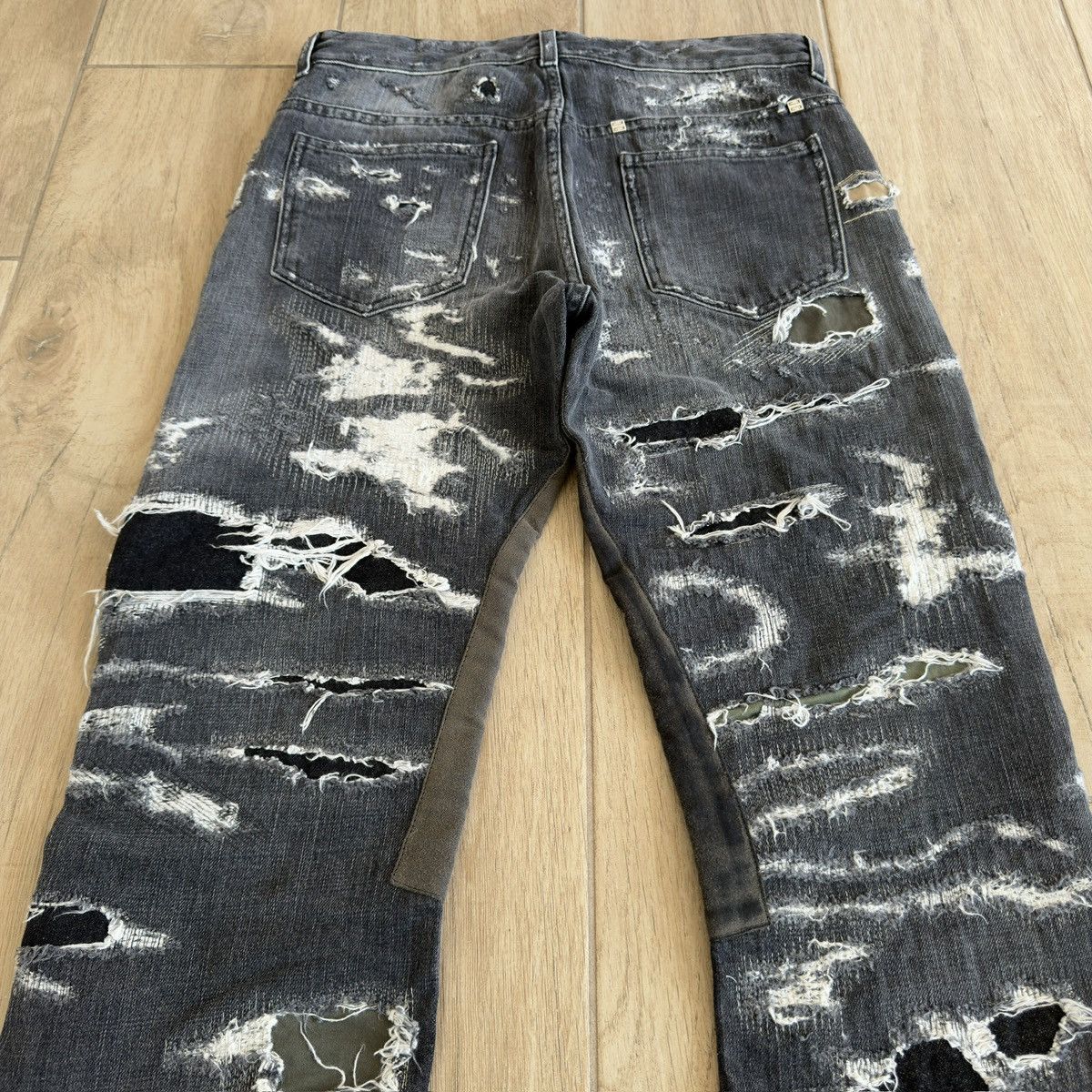 Givenchy AW2023 Moleskin Patch Boro Distressed Repaired Denim Jeans Size US 30 / EU 46 - 8 Thumbnail