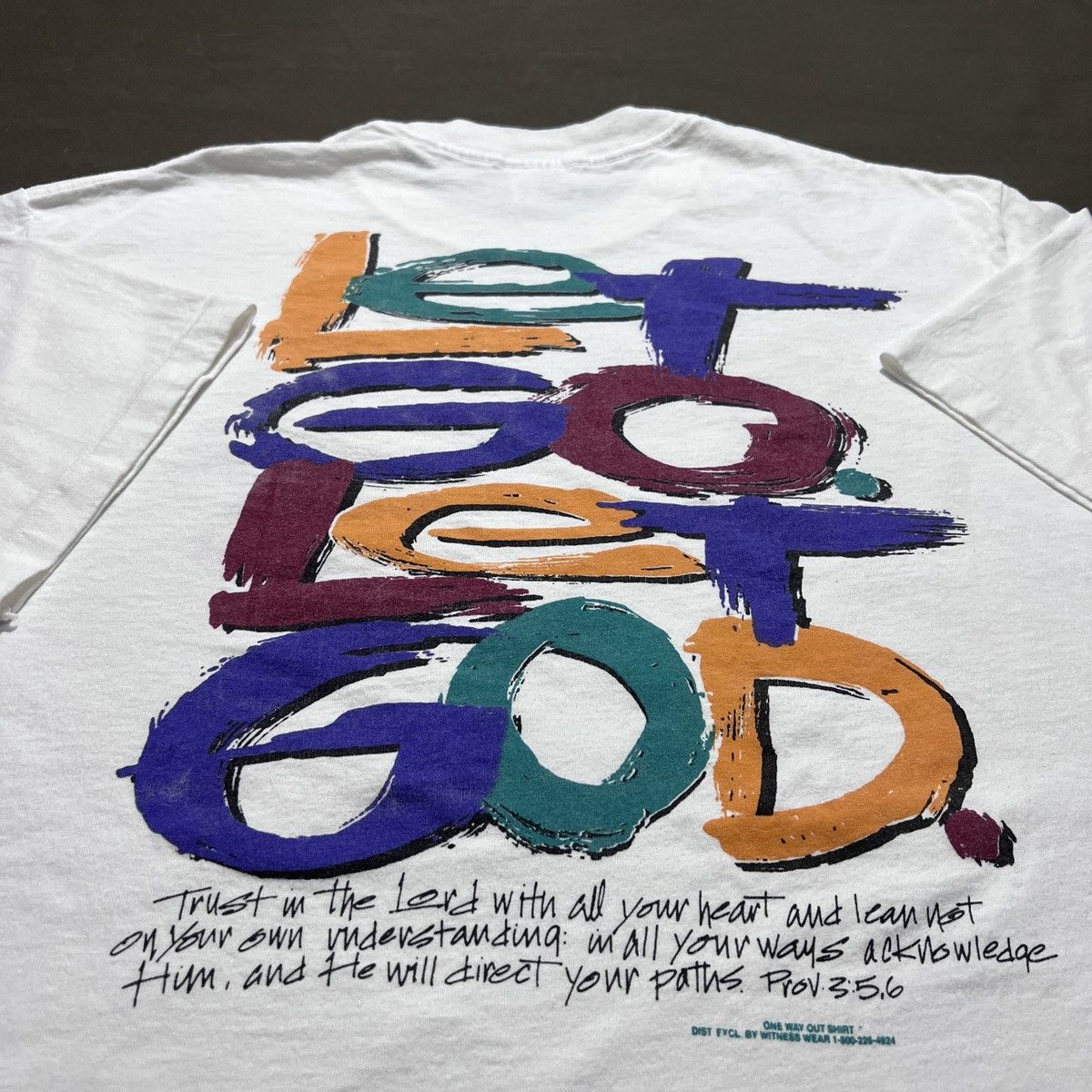 Vintage Vintage 90s Let Go Let God Bible Holy God Jesus Promo Tee Size US L / EU 52-54 / 3 - 1 Thumbnail