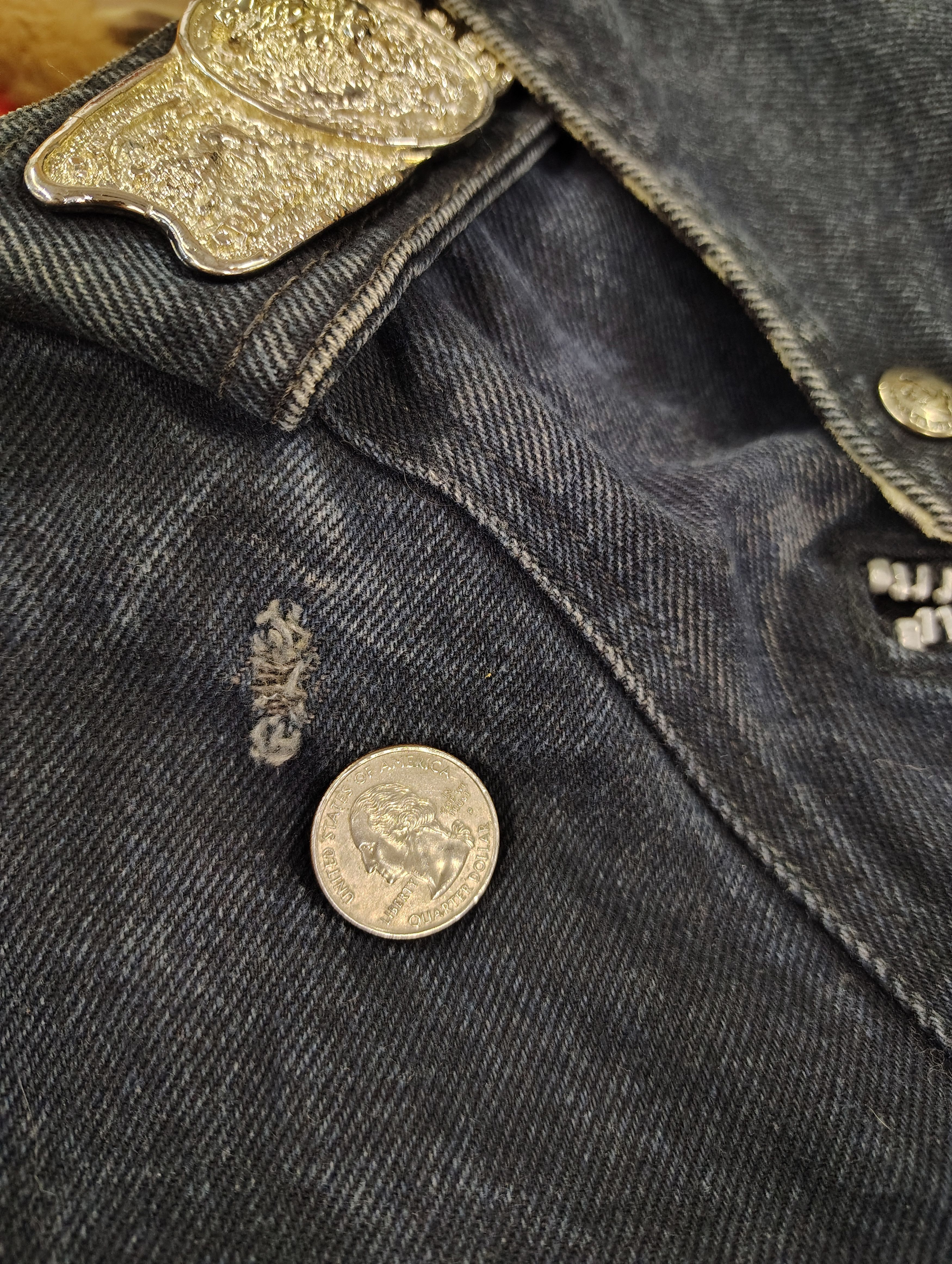 Parasuco Vintage Santana Rockers Denim Jacket Womens Medium Size M / US 6-8 / IT 42-44 - 10 Thumbnail
