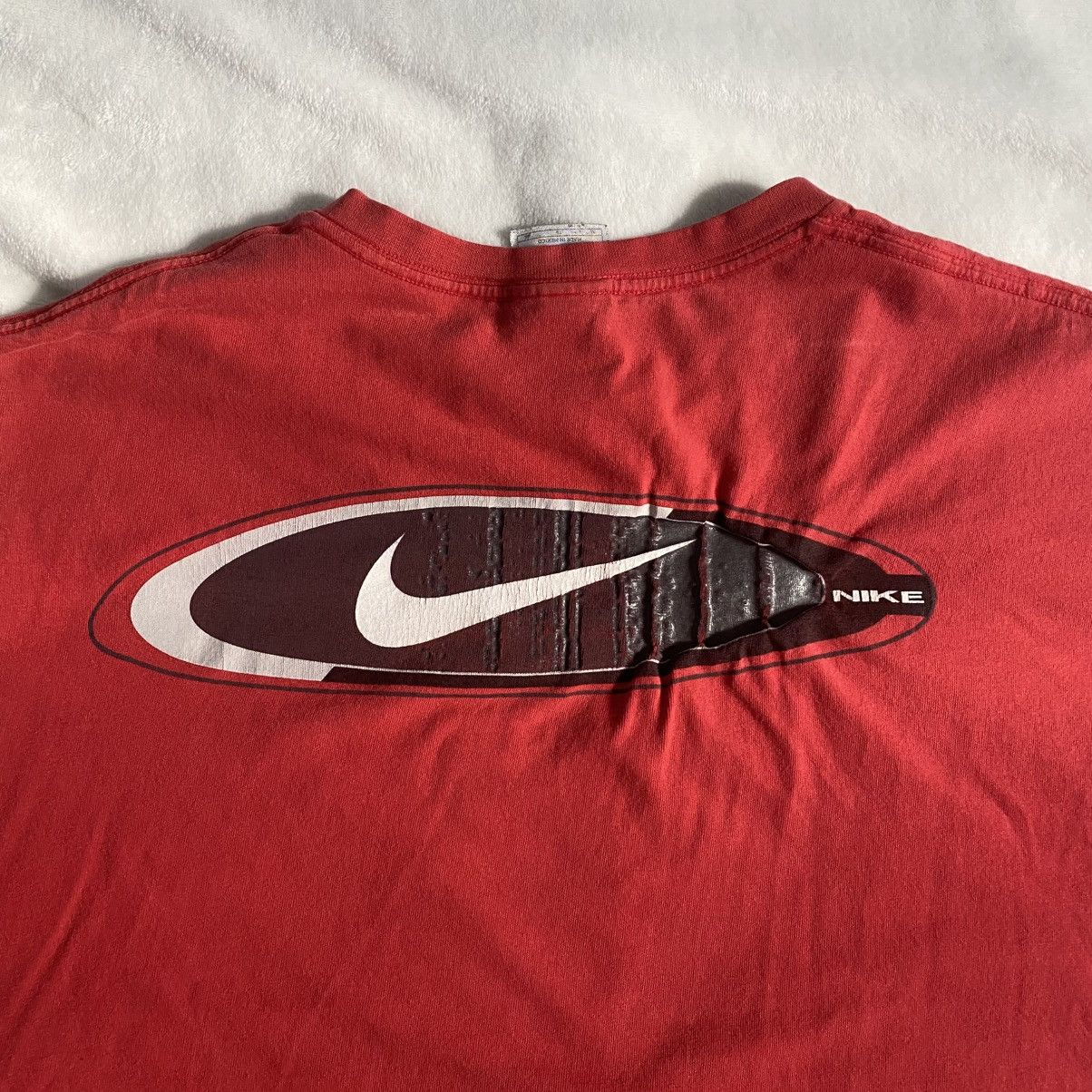 Nike × Vintage Vintage Nike T Shirt Red Size US XL / EU 56 / 4 - 4 Thumbnail