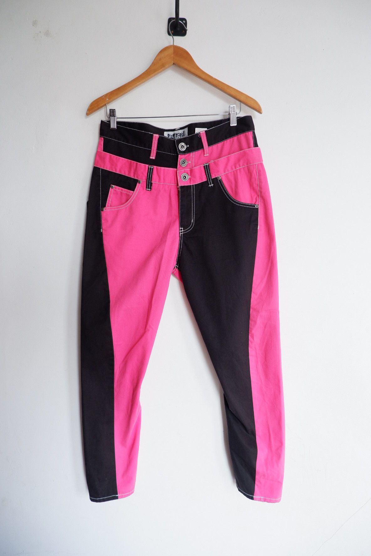 20471120 Punk Harajuku Style Funky Fruit Double Waist Pants Size US 32 / EU 48 - 2 Thumbnail