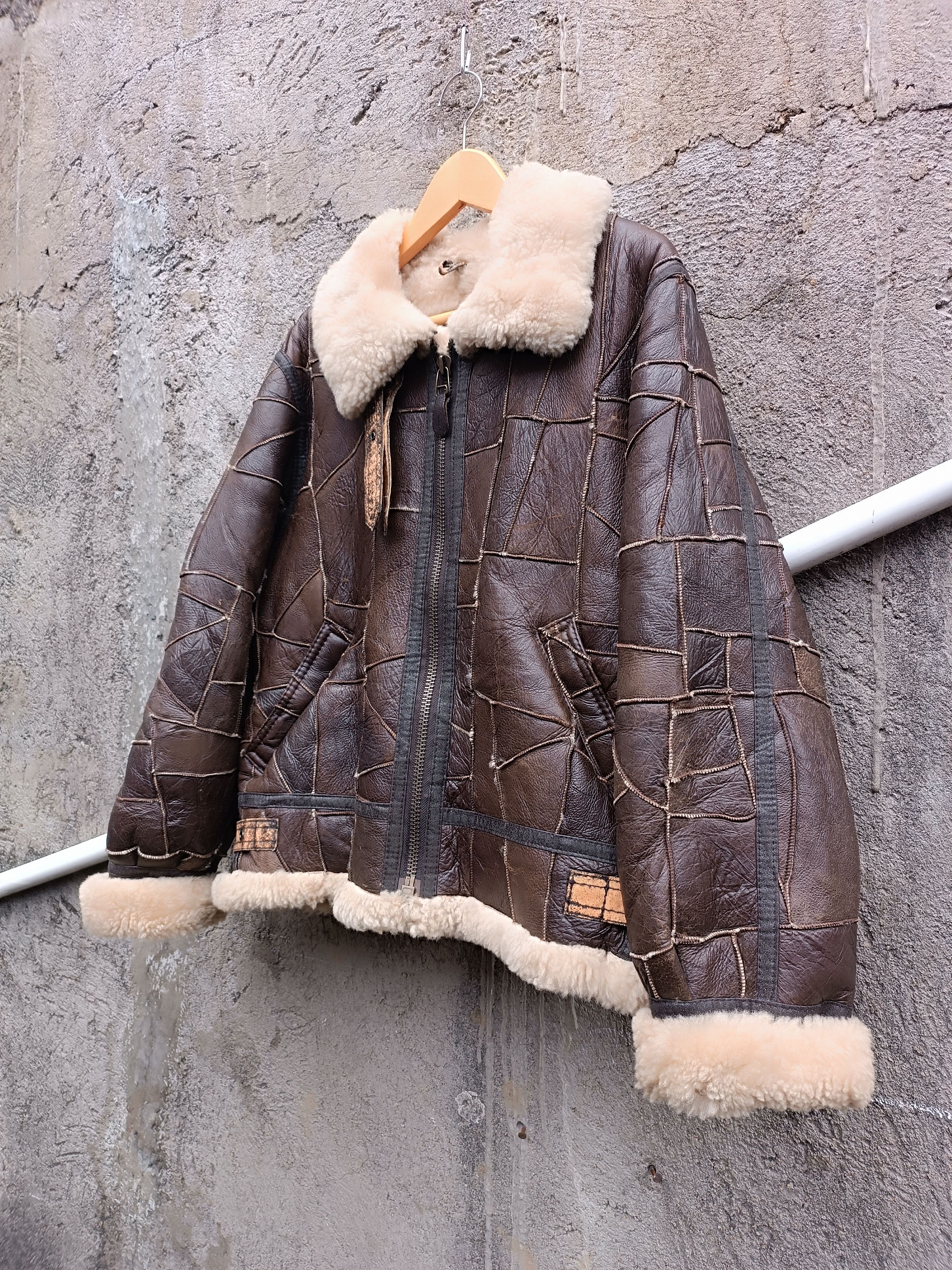 Vintage Vintage Rare B-3 B3 Leather Patchwork Flight Jacket Military Size US M / EU 48-50 / 2 - 2 Thumbnail