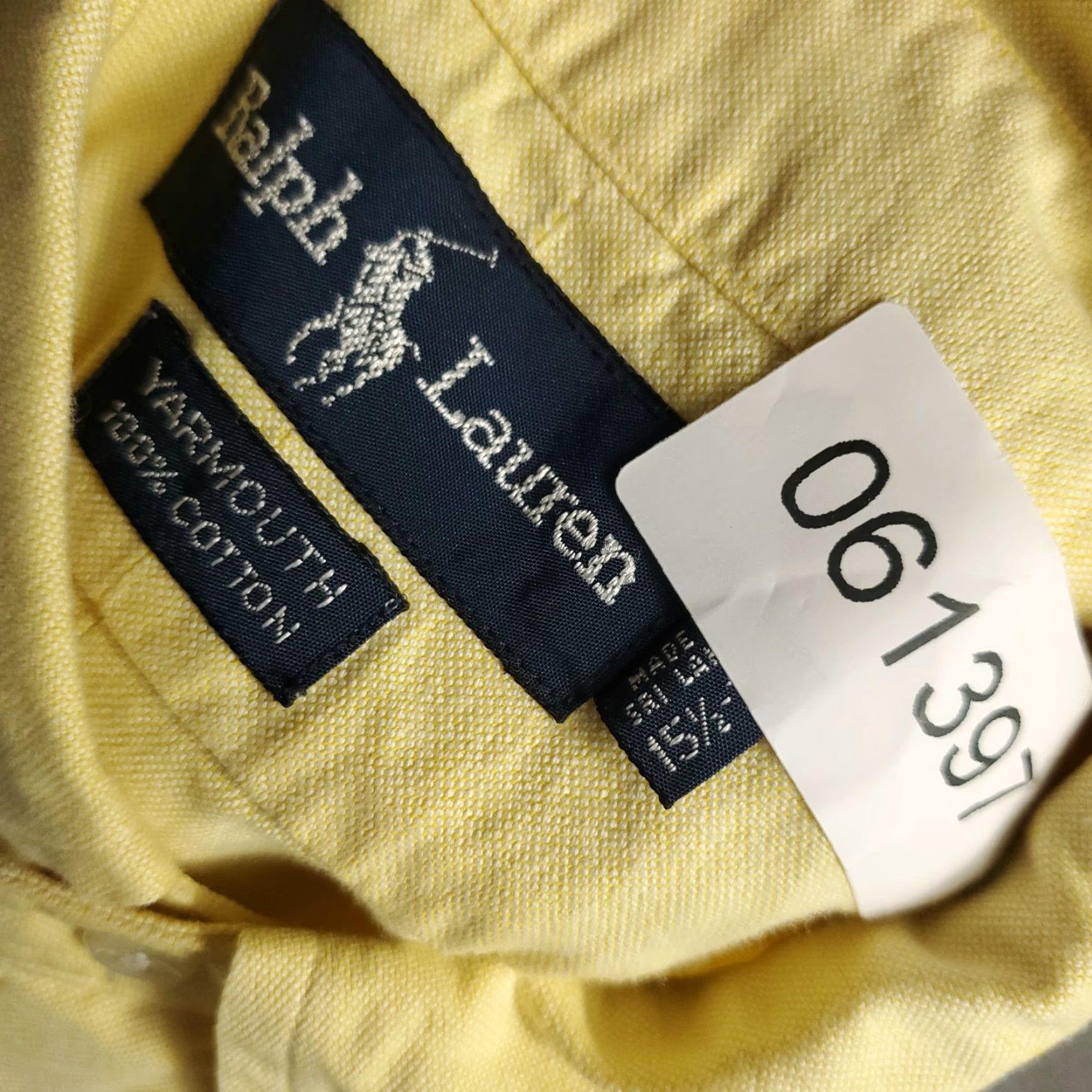 Ralph Lauren Ralph Lauren Dress Shirt Mens 15.5 Yellow Pony Button-Down Long Sleeve Regular Fit Adult Medium Yellow, Non-Iron, Pockets, Classic American Style Size 40R - 8 Thumbnail