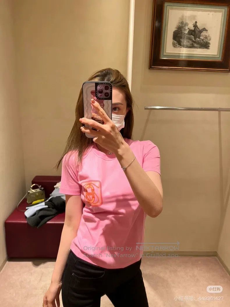 Hermes Hermes Pink T-shirt with Pig Nose Size XXS / US 00 / IT 34 - 6 Thumbnail