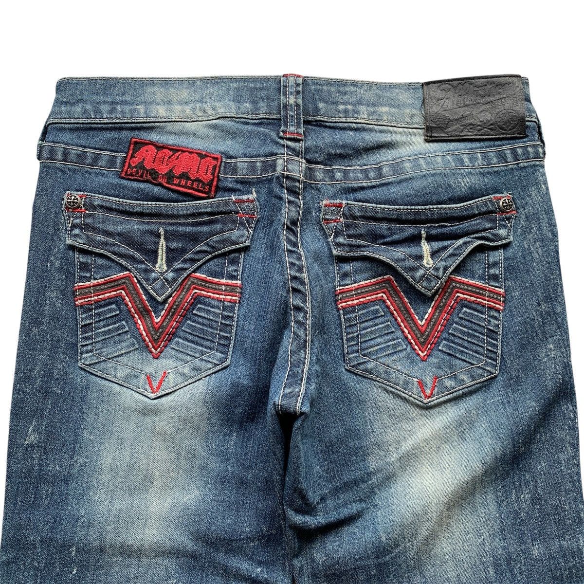 Le Grande Bleu (L.G.B.) Distressed Affliction Flared Jeans LGB Ifsix GOA Style Size US 29 - 12 Thumbnail