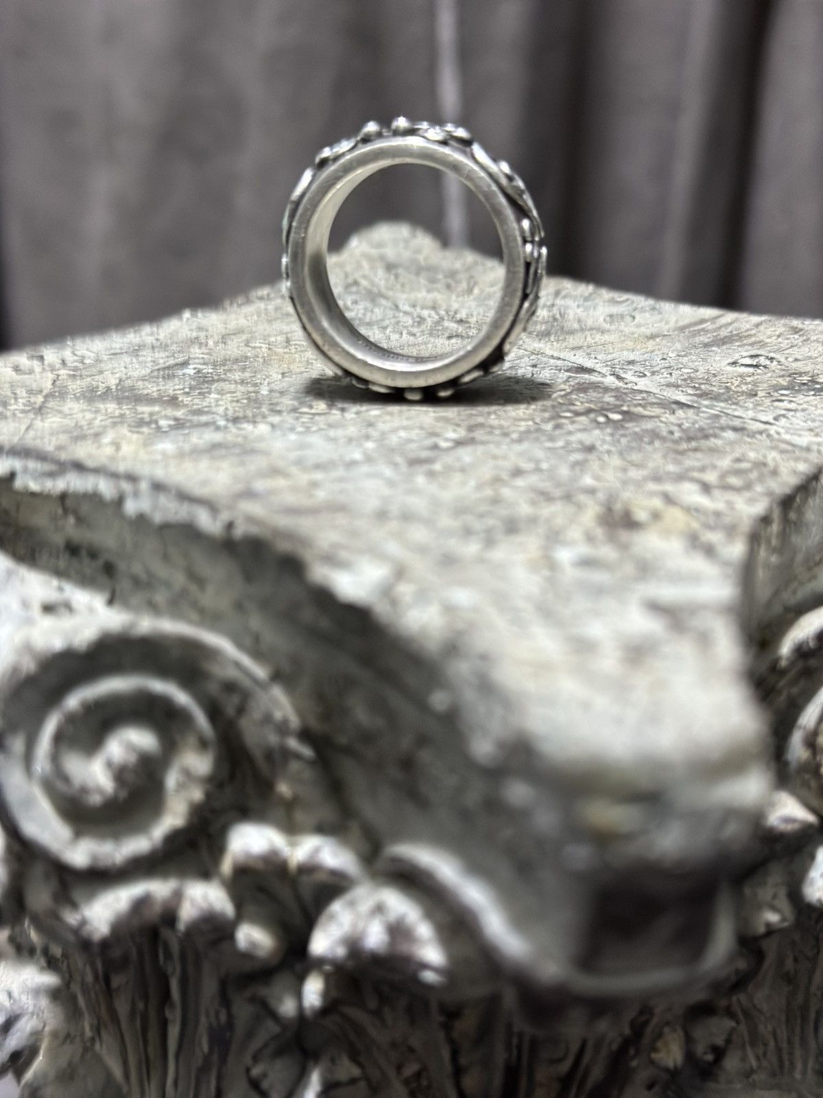 Emanuele Bicocchi EMANUELE BICOCCHI Silver Large Arabesque Band Ring Size ONE SIZE - 2 Thumbnail
