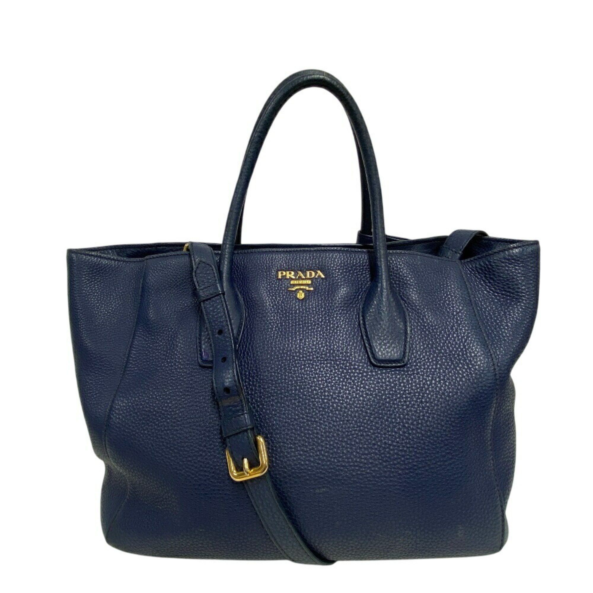 Prada Bn2694 Tote Bag Laptop Navy in Blue, Women's