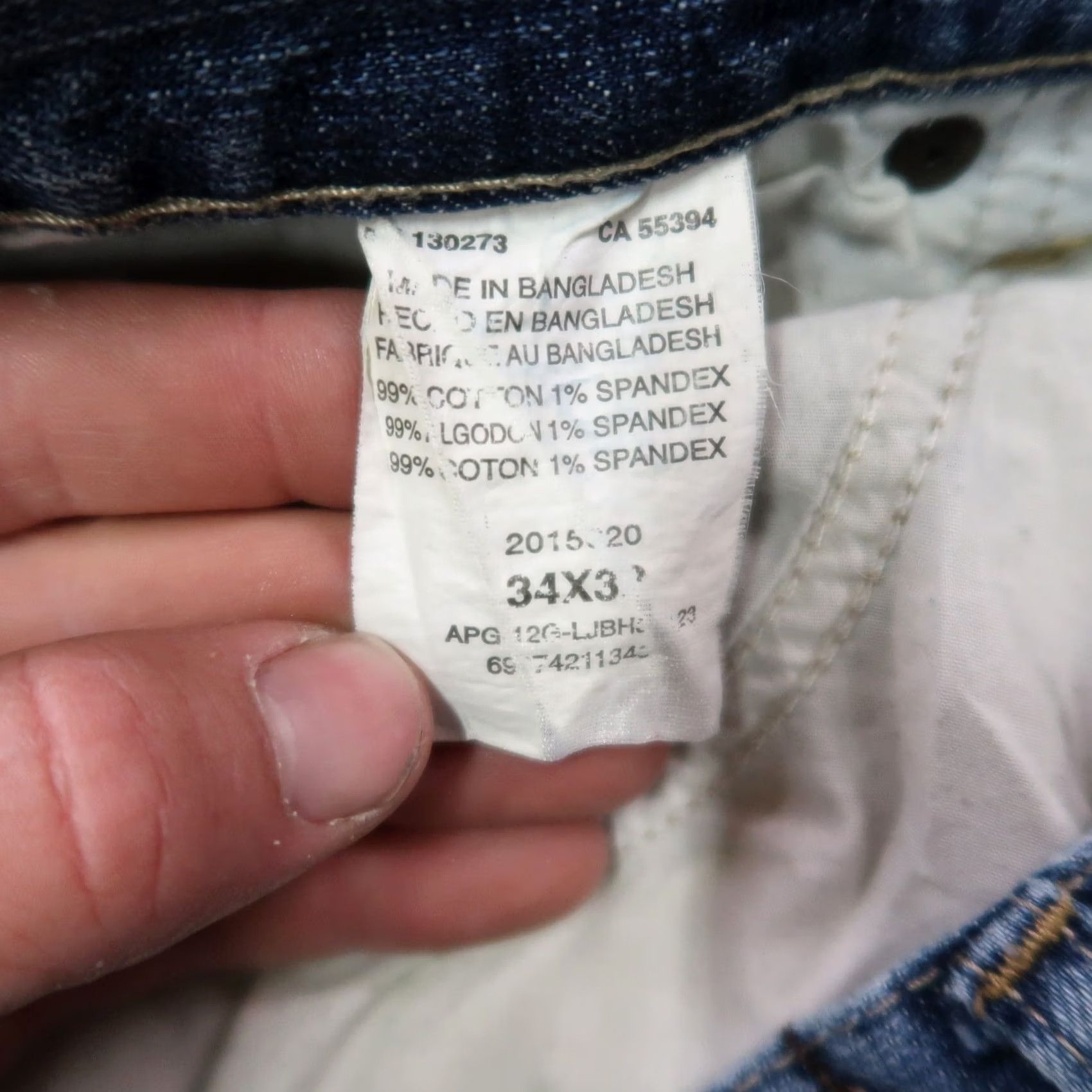 Lee Lee Loose Straight Jeans Men's 34x32 Distressed Blue Denim 5-Pocket Zipper Button Belt Loops Size US 34 / EU 50 - 4 Thumbnail