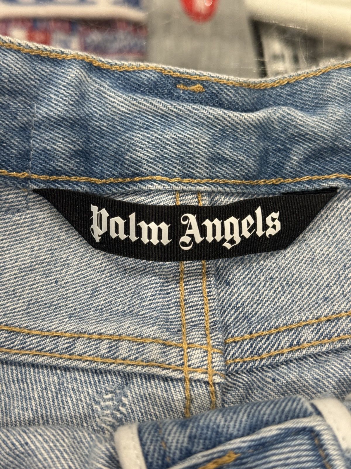 Palm Angels Palm Angels Logo Patch Jeans Blue Size: 31 Size US 31 - 5 Thumbnail